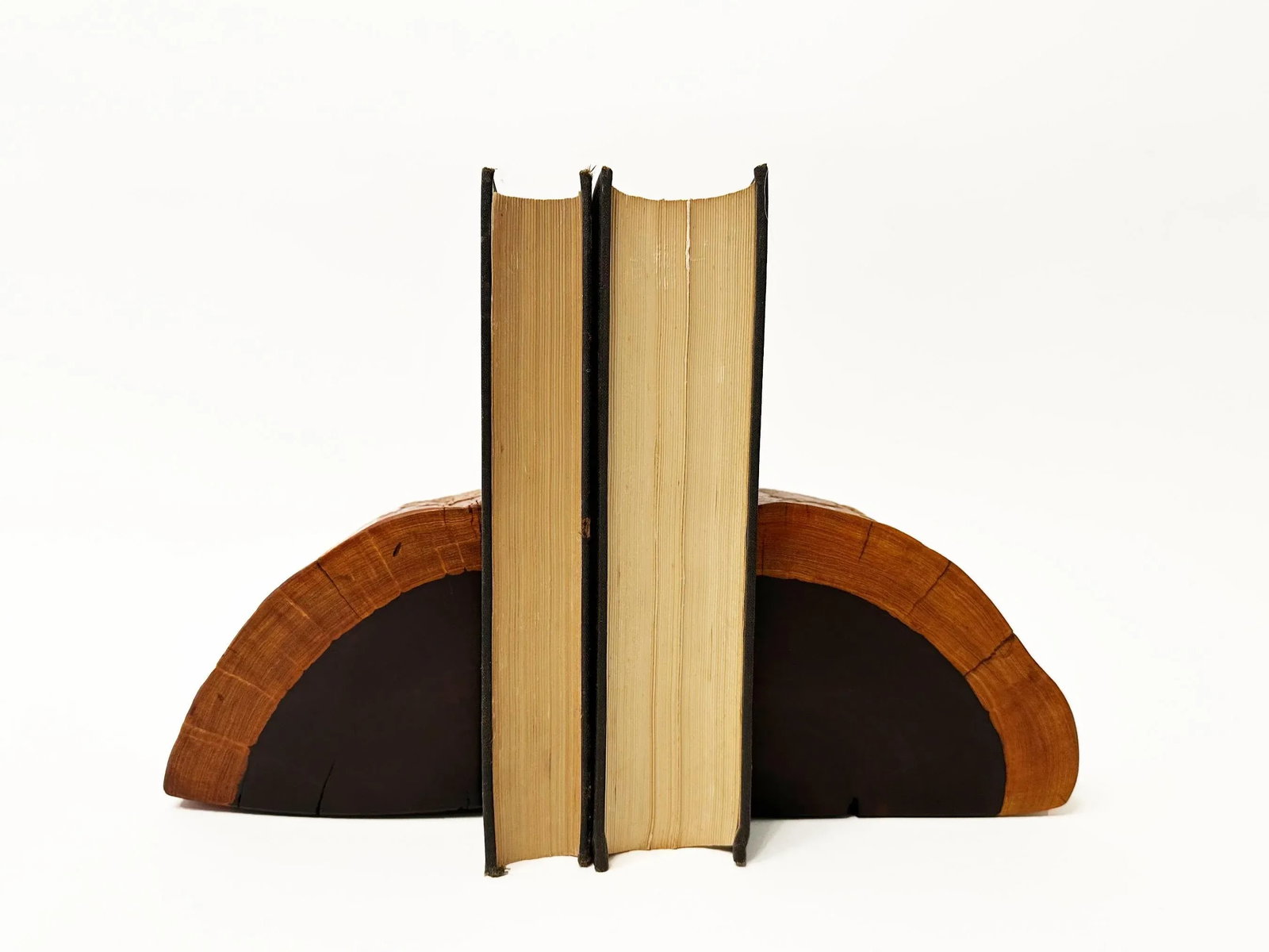 Mid-Century Vintage Wood Bookends - Set of 2 - 6