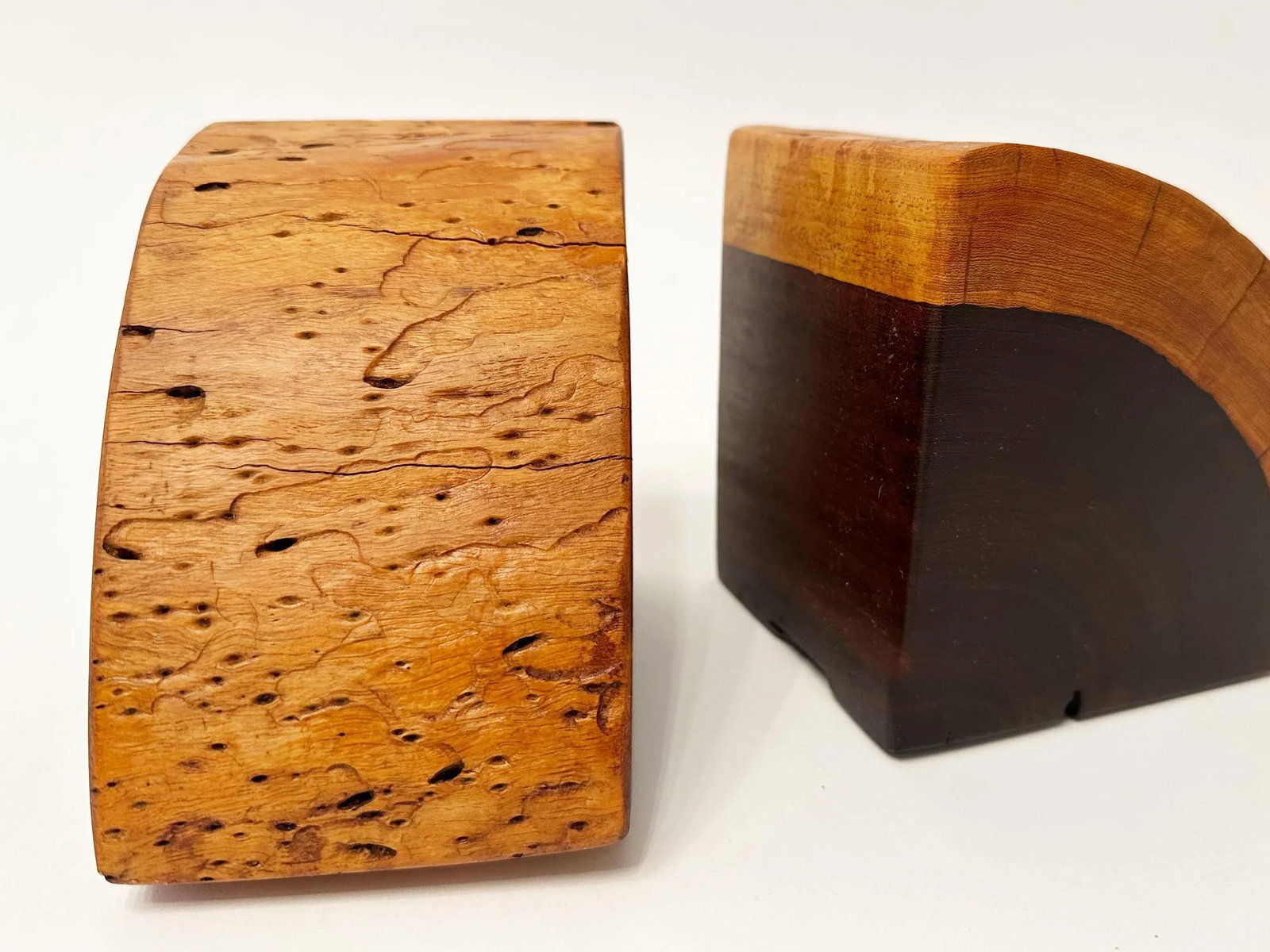 Mid-Century Vintage Wood Bookends - Set of 2 - 7