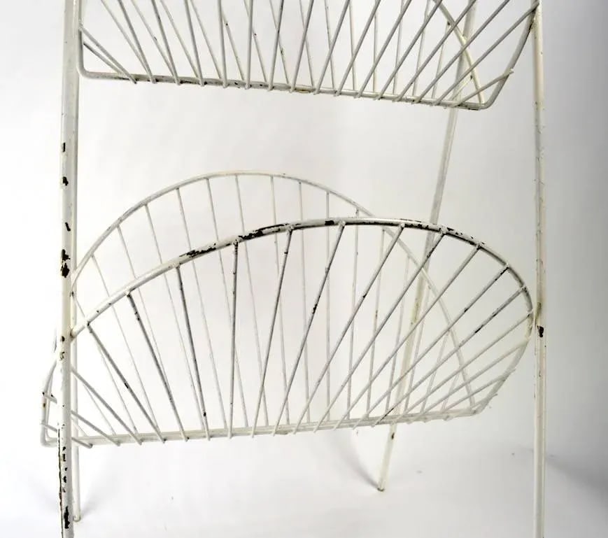 Iron and Brass Catch All Shelf Magazine Rack - 2