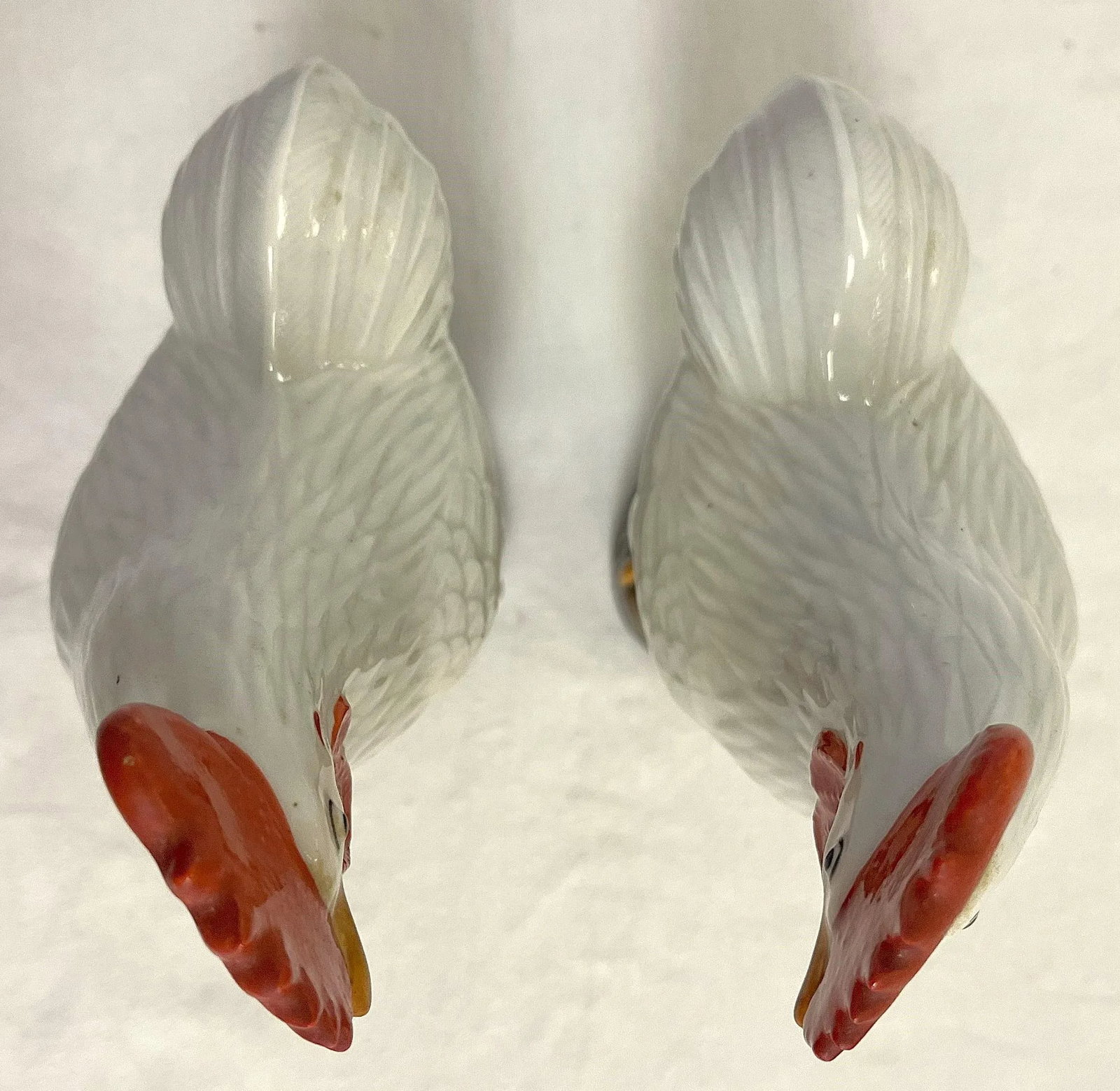 Vintage Chinese Porcelain Roosters With Incised Makers Mark- a Pair - 9