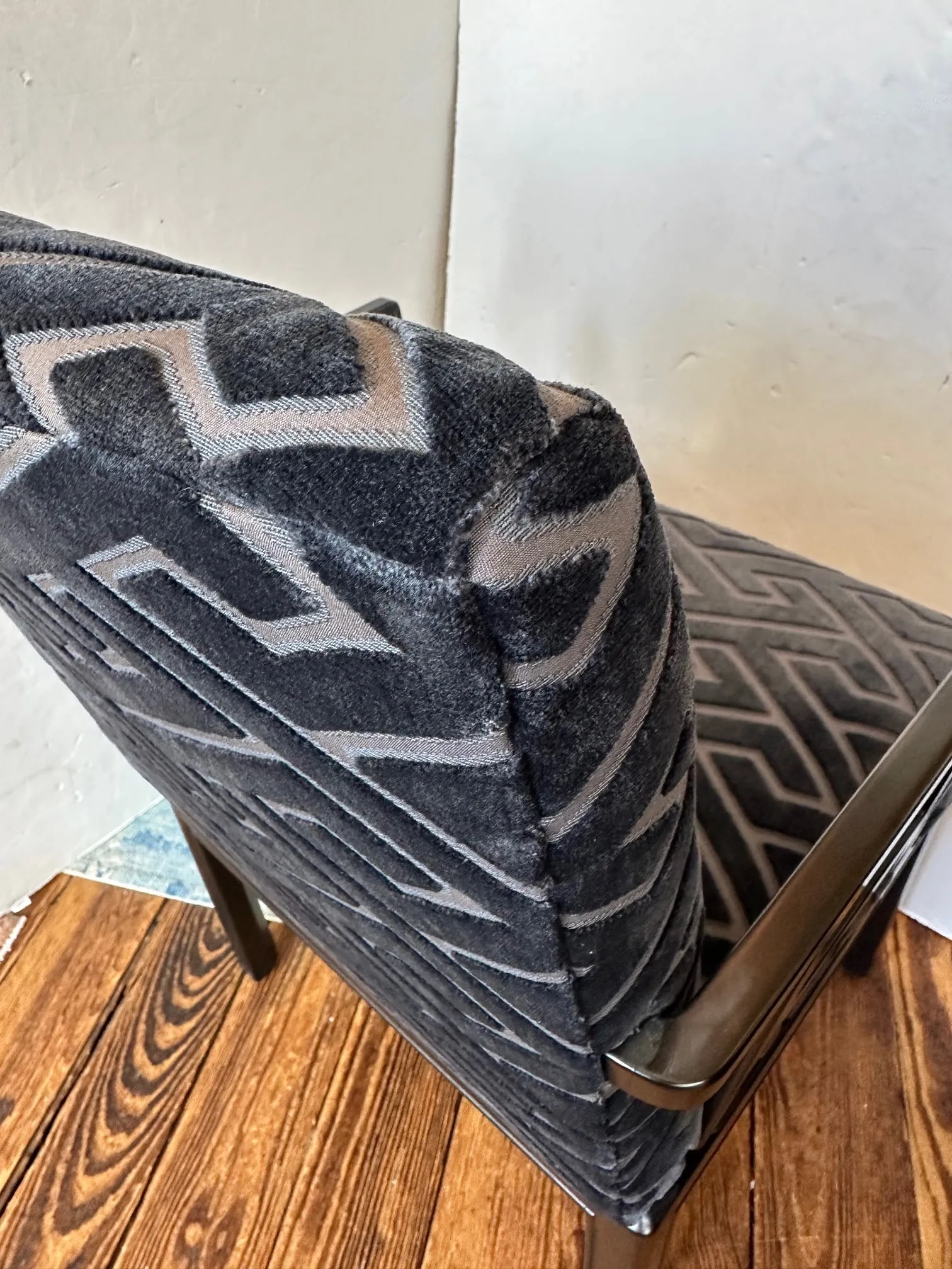 Mid Century Modern Michael Taylor for Baker Chevron Arm Chairs -A Pair - 4