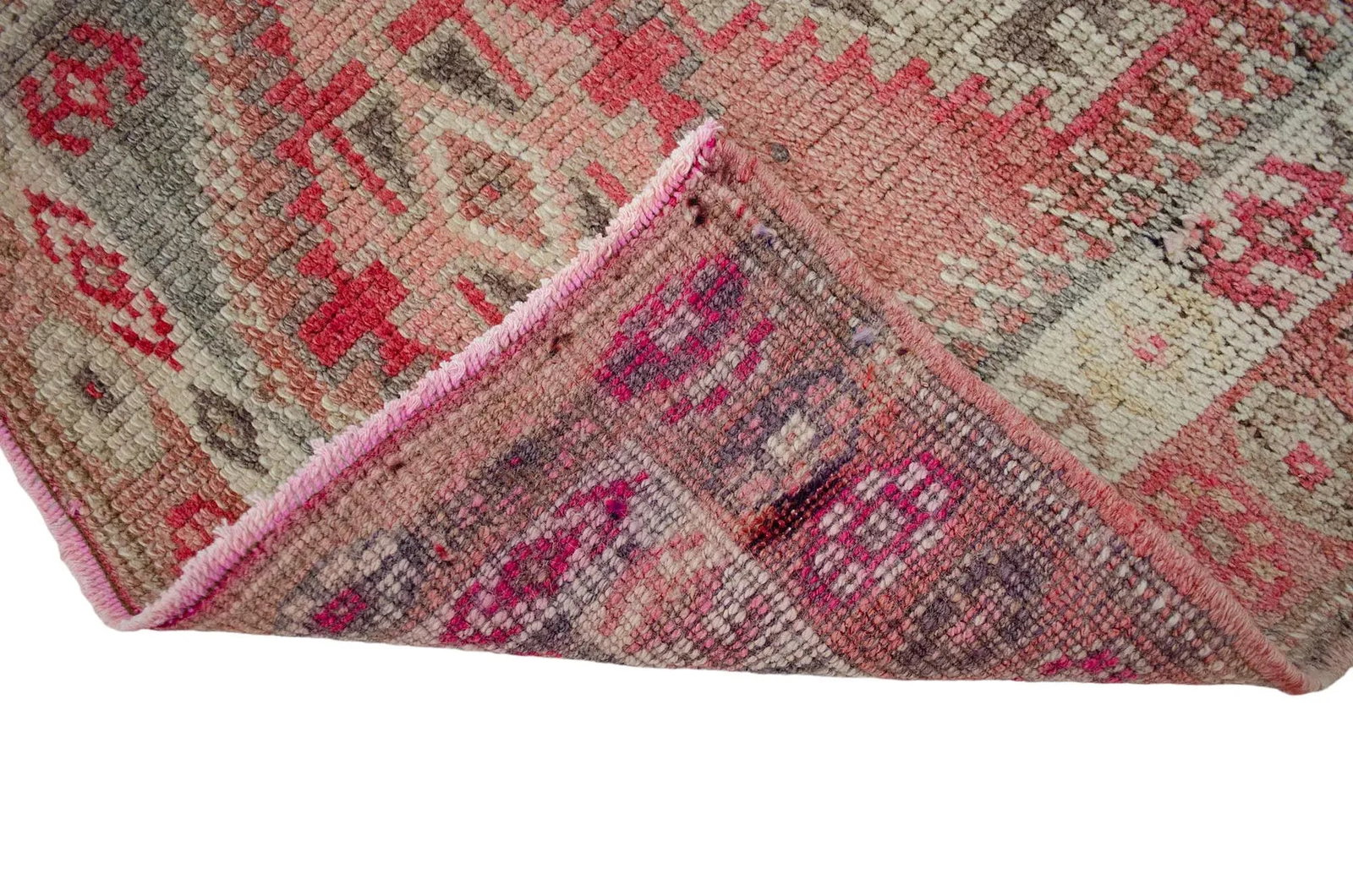 1970s Turkish Hand-Knotted Runner Rug - 2"²7"³ × 13"² - 12