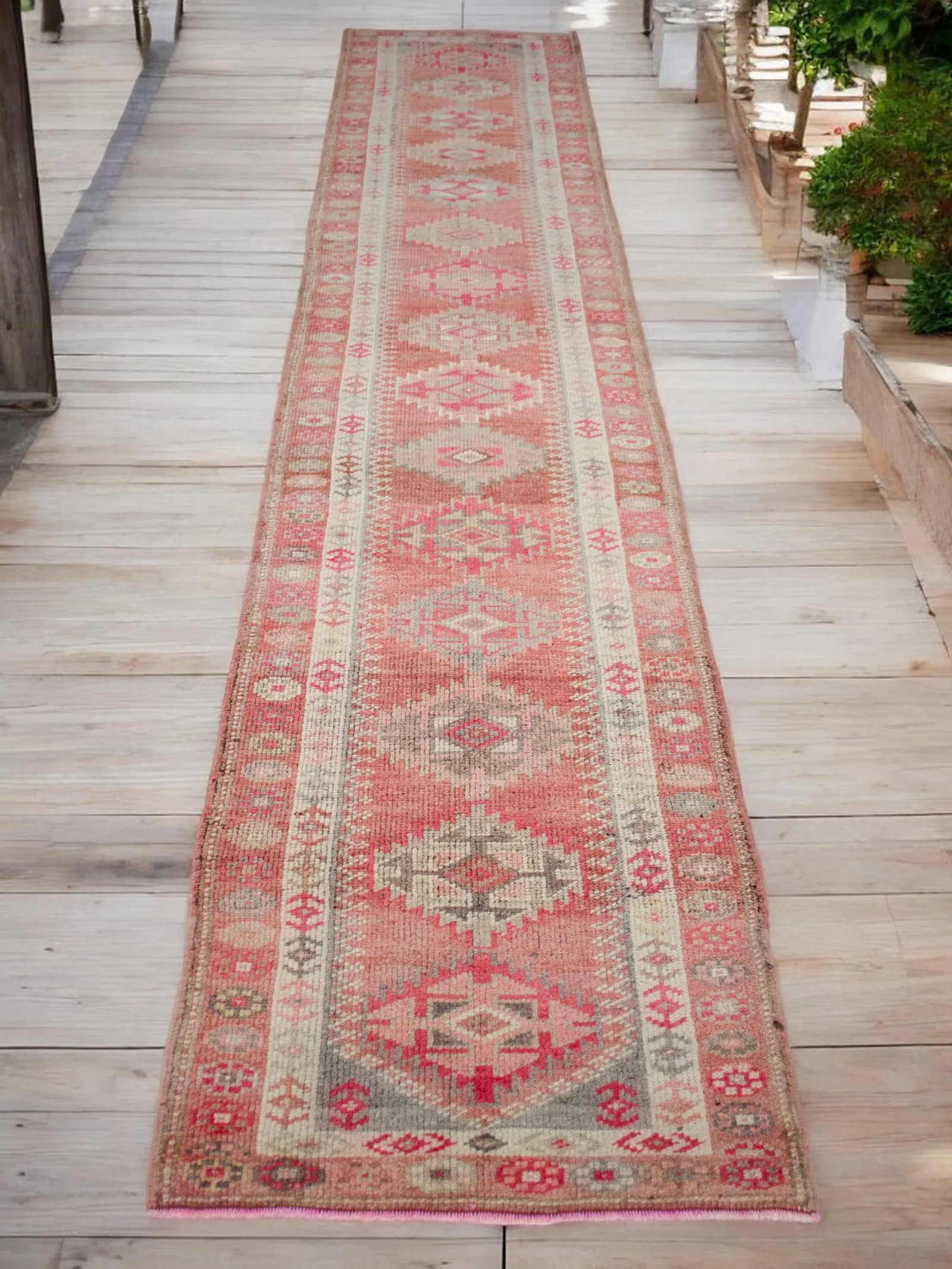 1970s Turkish Hand-Knotted Runner Rug - 2"²7"³ × 13"² - 2