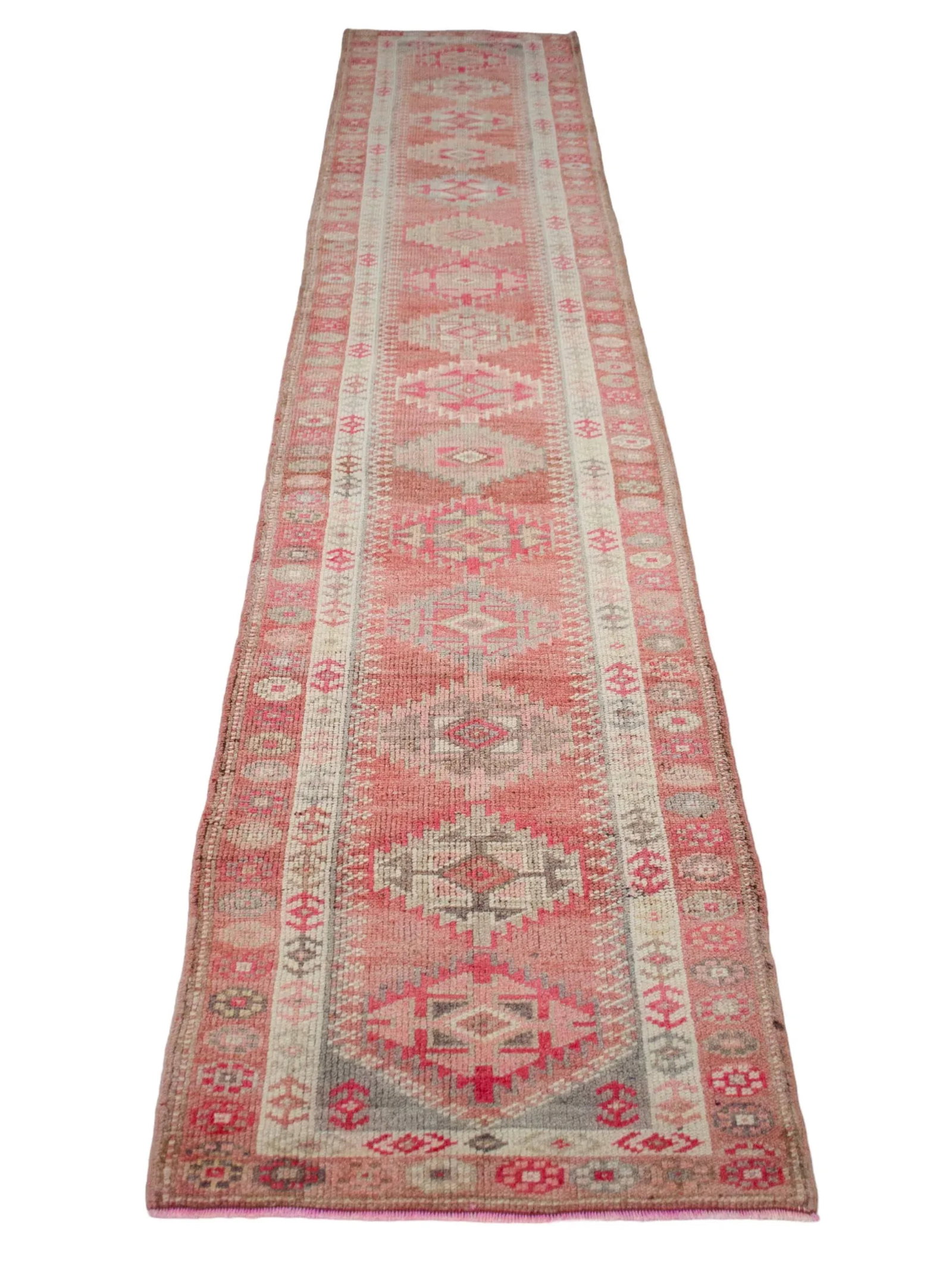 1970s Turkish Hand-Knotted Runner Rug - 2"²7"³ × 13"² - 4
