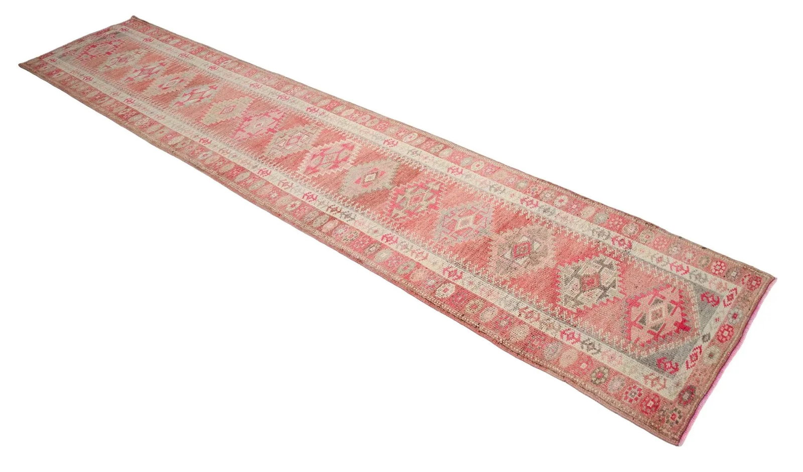 1970s Turkish Hand-Knotted Runner Rug - 2"²7"³ × 13"² - 5