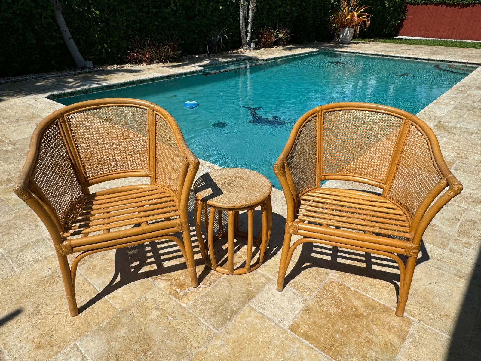 Vintage McGuire Style Rattan Cane Barrel Armchairs - Set of 2 - 4