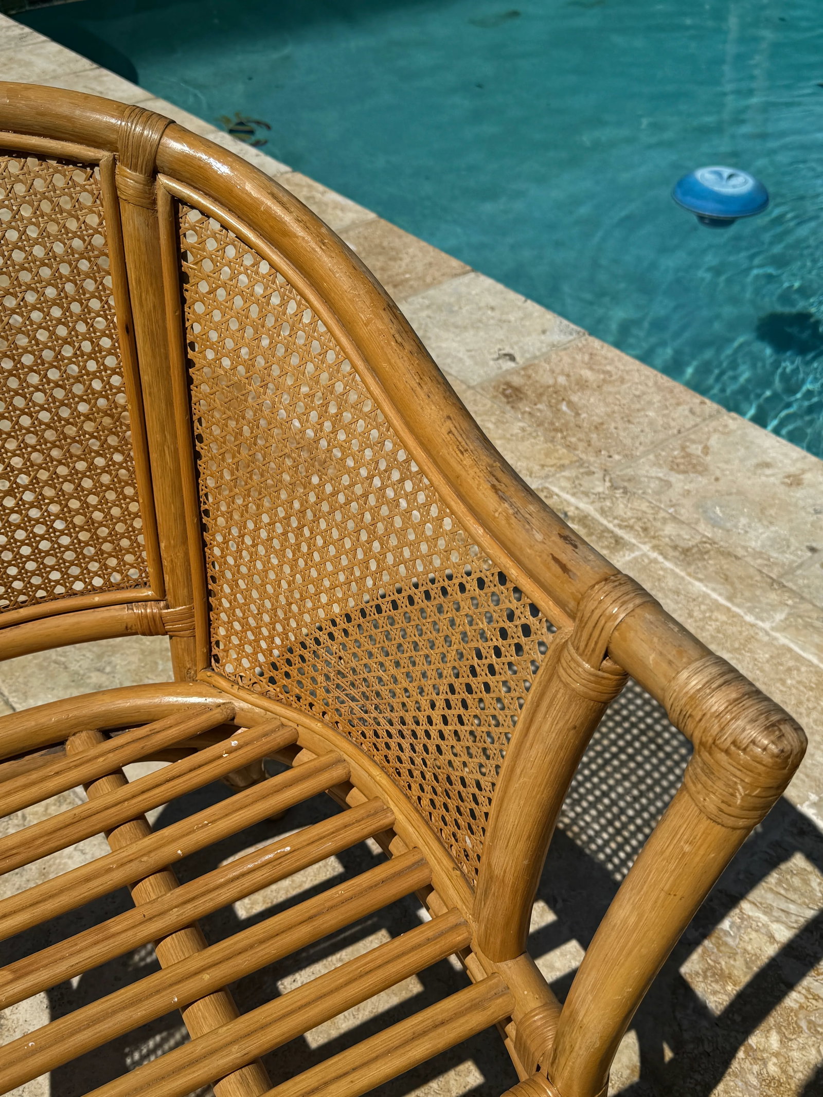 Vintage McGuire Style Rattan Cane Barrel Armchairs - Set of 2 - 5