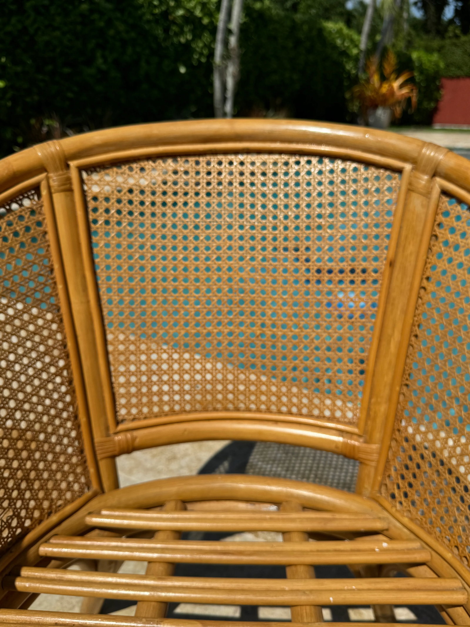 Vintage McGuire Style Rattan Cane Barrel Armchairs - Set of 2 - 7