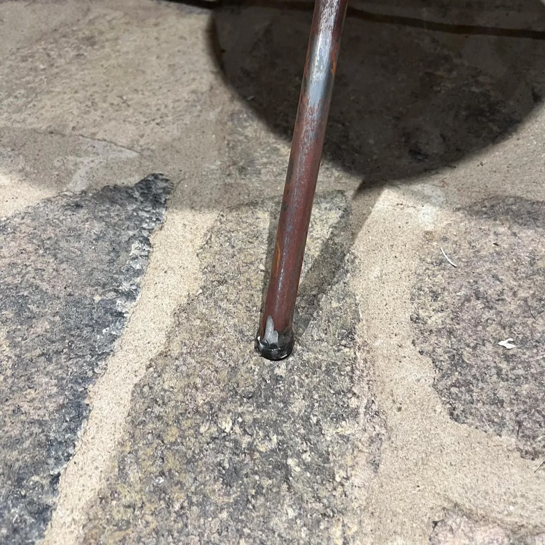 Vintage French Tripod Tray Table, Metal & Wood, Mid-Century 1970s - 4