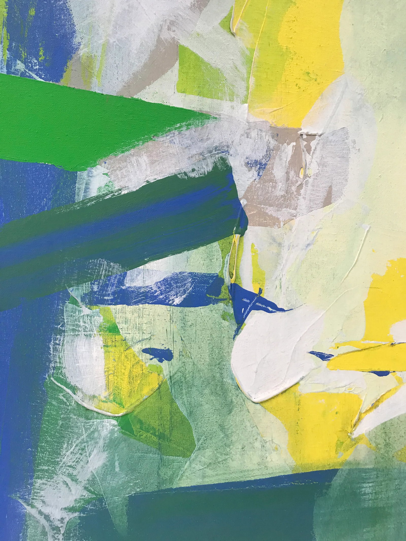Vintage Abstract "Unfinished-Unlimited Joys" Multimedia Painting - 2