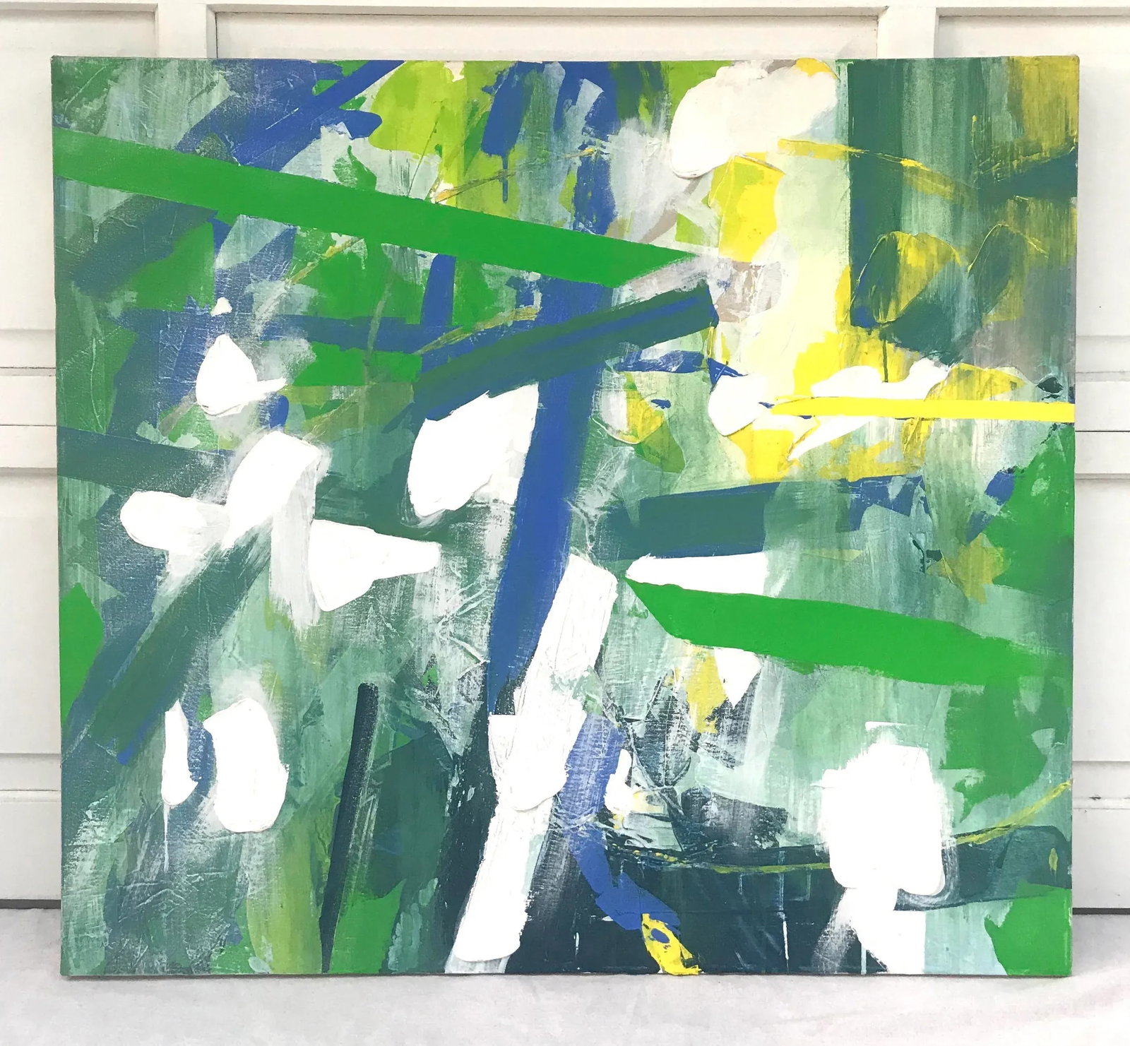 Vintage Abstract "Unfinished-Unlimited Joys" Multimedia Painting - 6