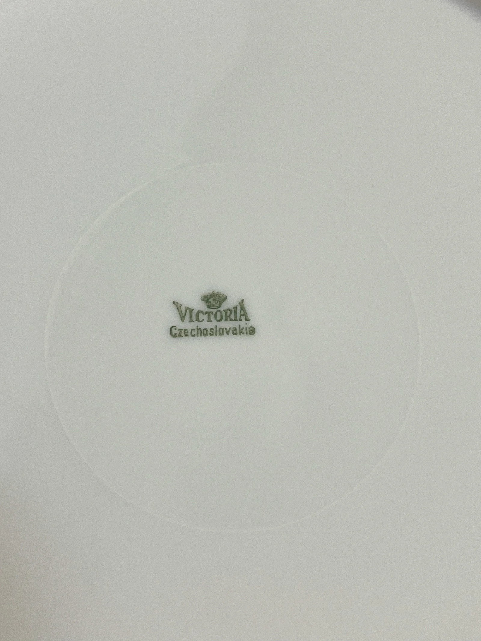 Vintage Victoria Czechoslovakia Floral Design Porcelain Dinner Plates- Set of 5 - 12