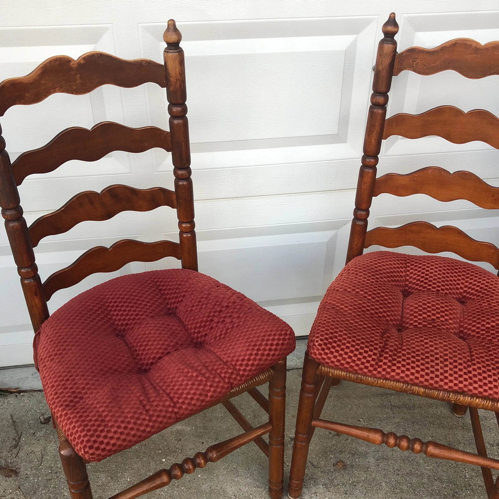 1970s Vintage Italian Rush Seating Caned Farm Chairs - 8