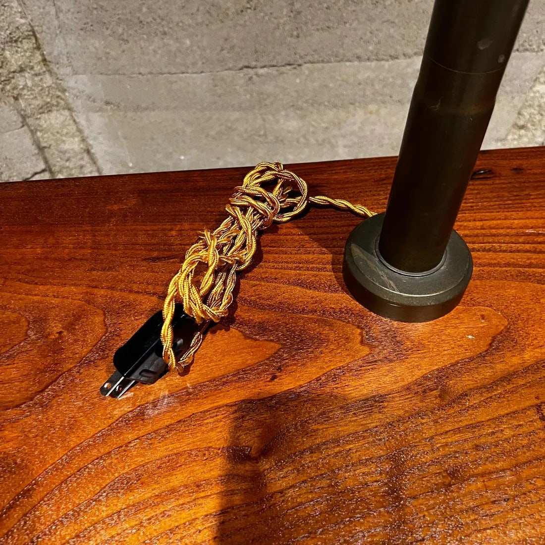 Mid-Century Modern Patinated Bronze Bullet Table Lamp, 1960s Design - 7