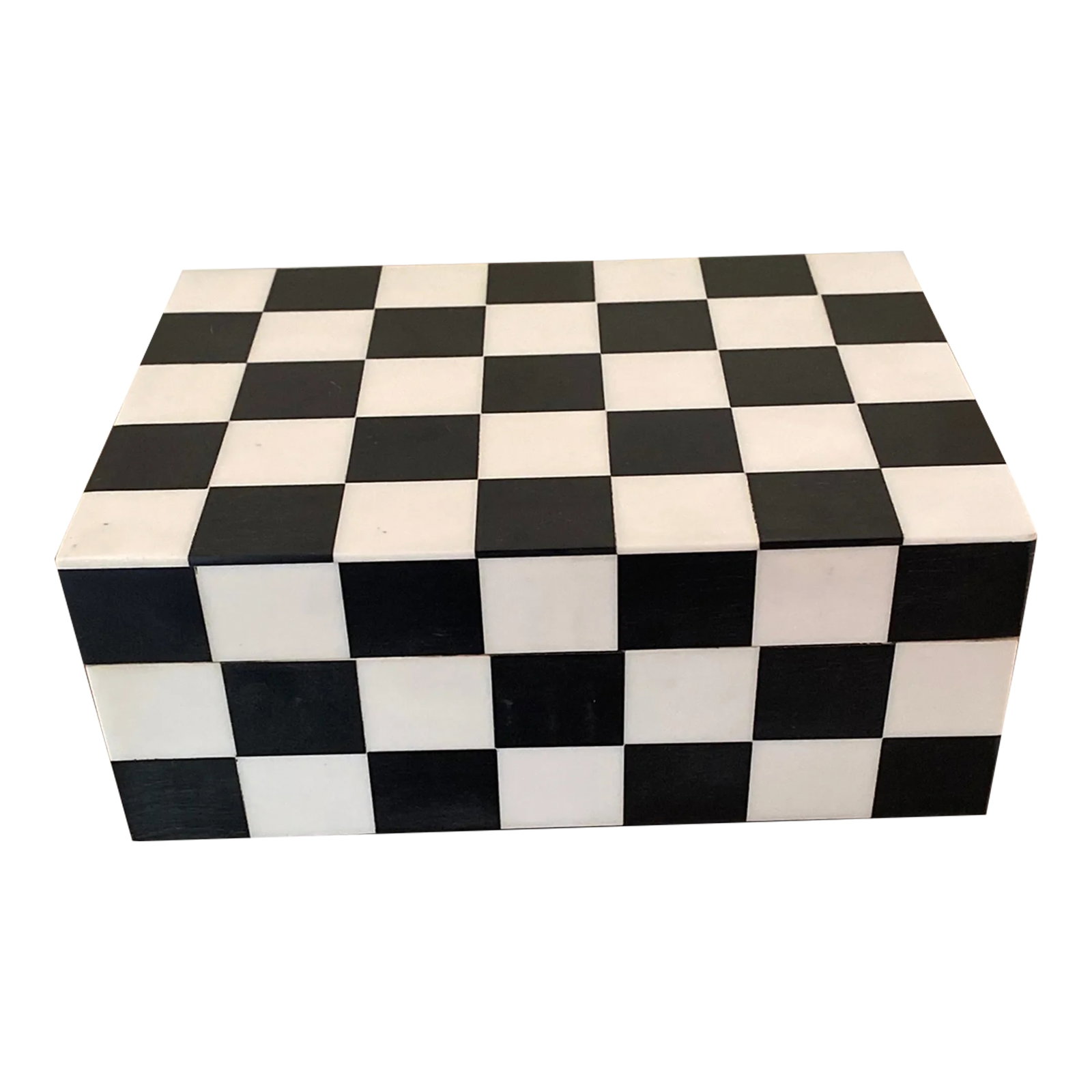 1970s Art Deco Style Geometrical Inlayed Box: Very unusual style bone and lay nesting decorative boxes circa early 2000! Great size and look on the boxes Condition: Alterations: Original Condition Unaltered Imperfections: Some Imperfections