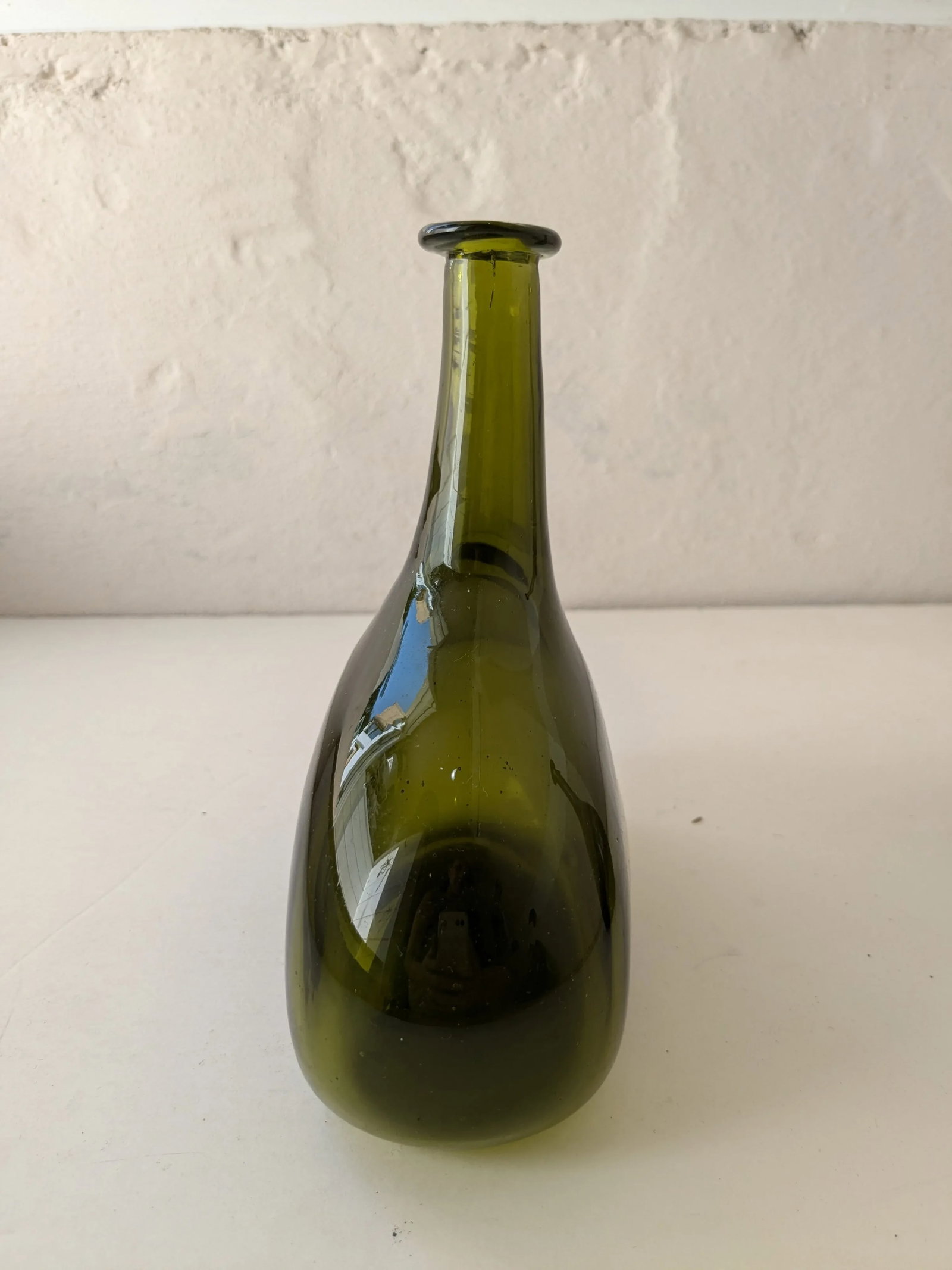 Pair of Vintage European Handblown Glass Vases – Lilac & Green - 6
