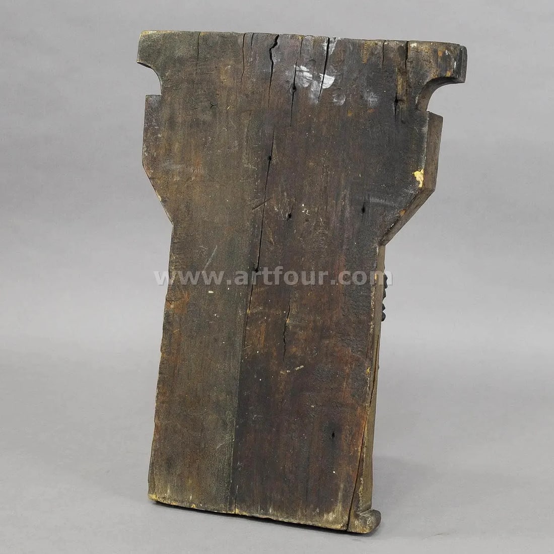 1930s Wooden Sculpture of a Masculine Face - 4