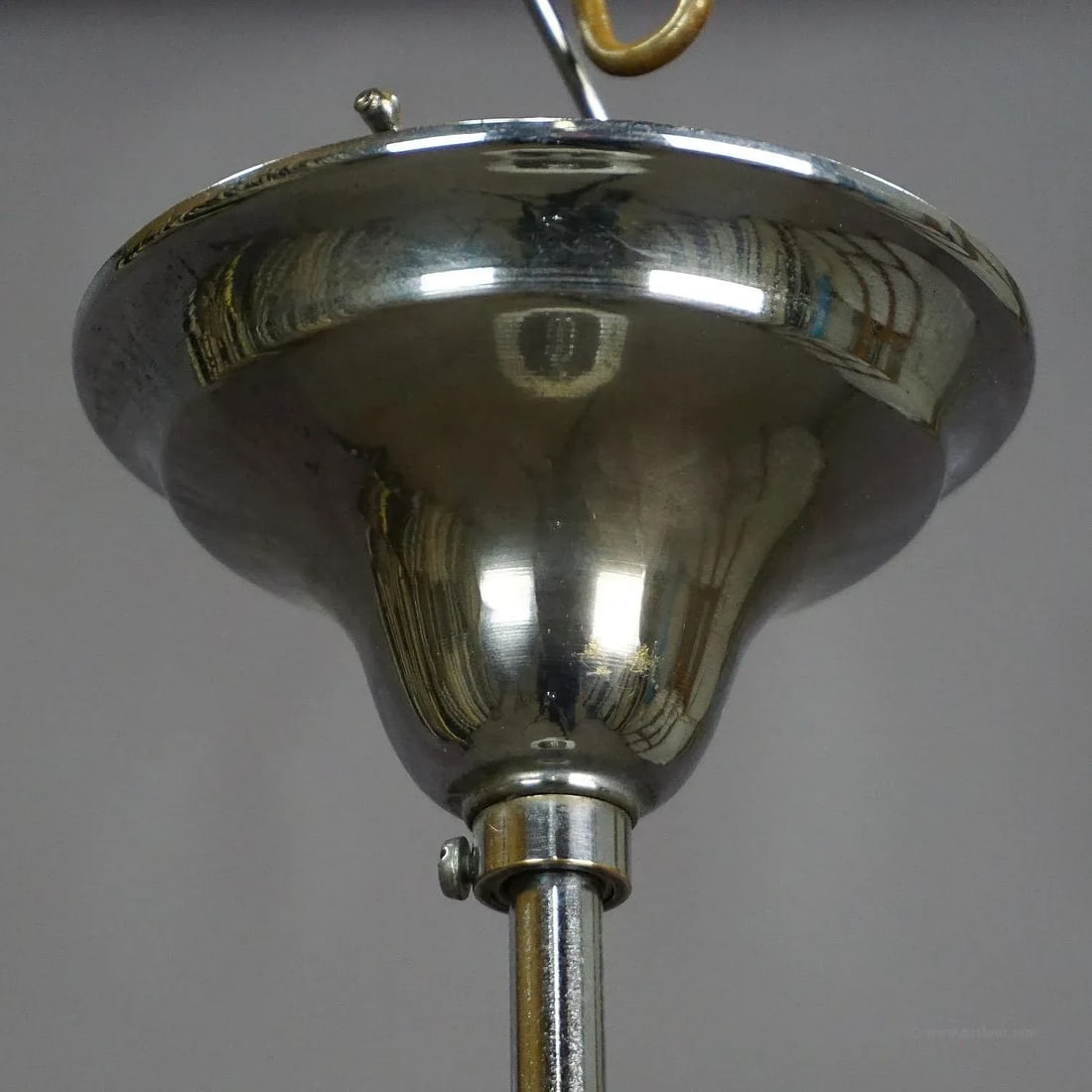 Functionalistic Bauhaus Style Pendant Light With Opaline Glass Shade - 4