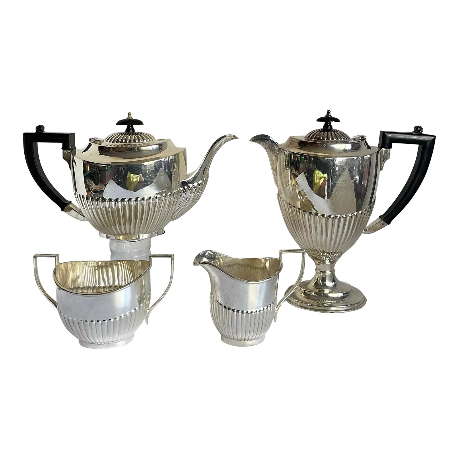 1920's Art Deco English Elkington & Co. Silver Plated Tea Service Set (1 of 12)