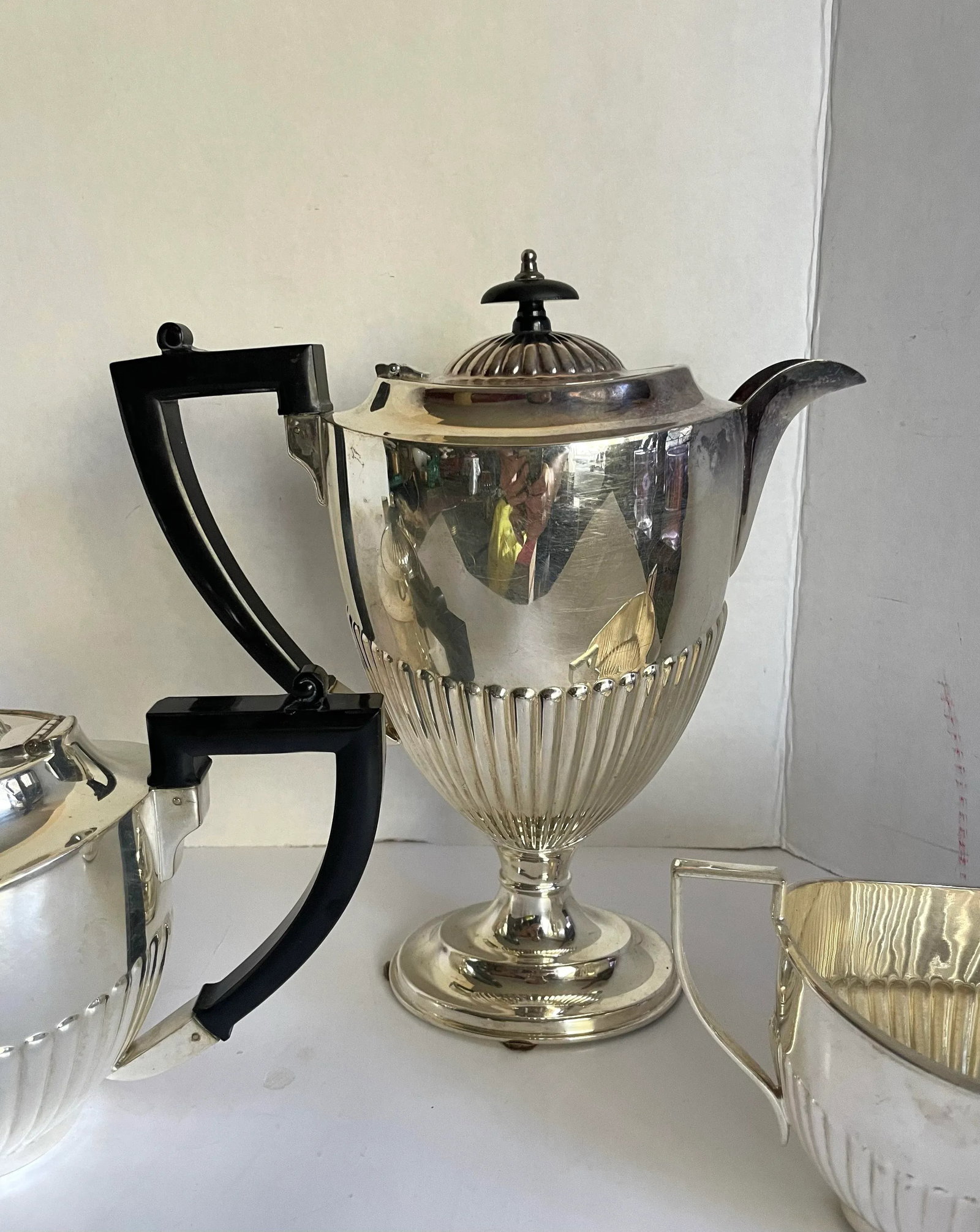 1920's Art Deco English Elkington & Co. Silver Plated Tea Service Set - 6