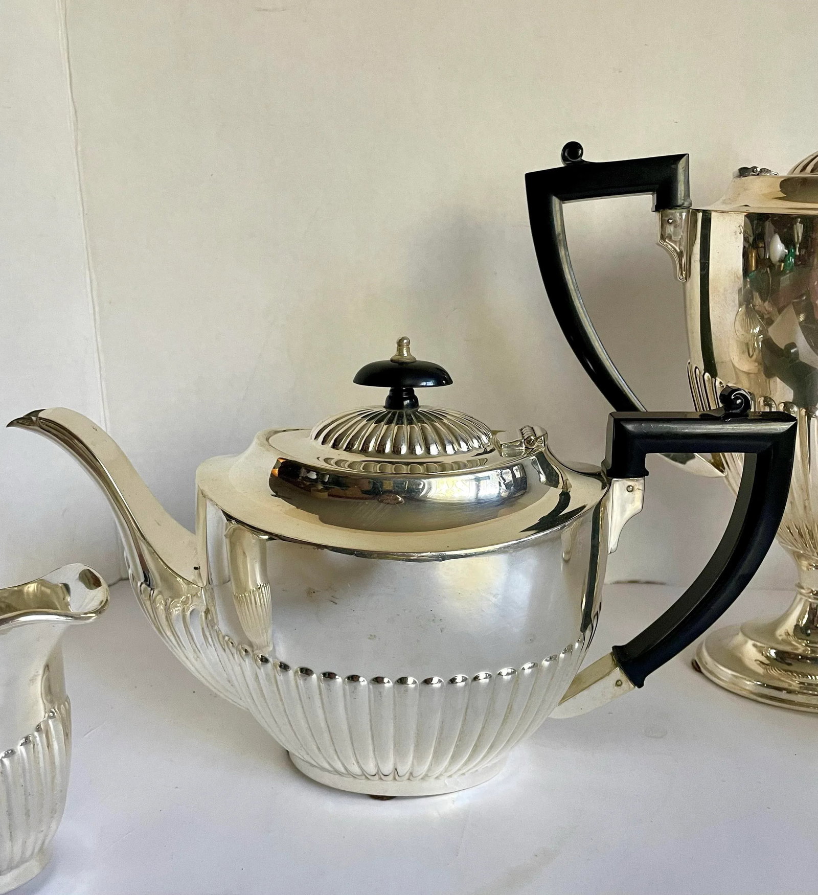1920's Art Deco English Elkington & Co. Silver Plated Tea Service Set - 7