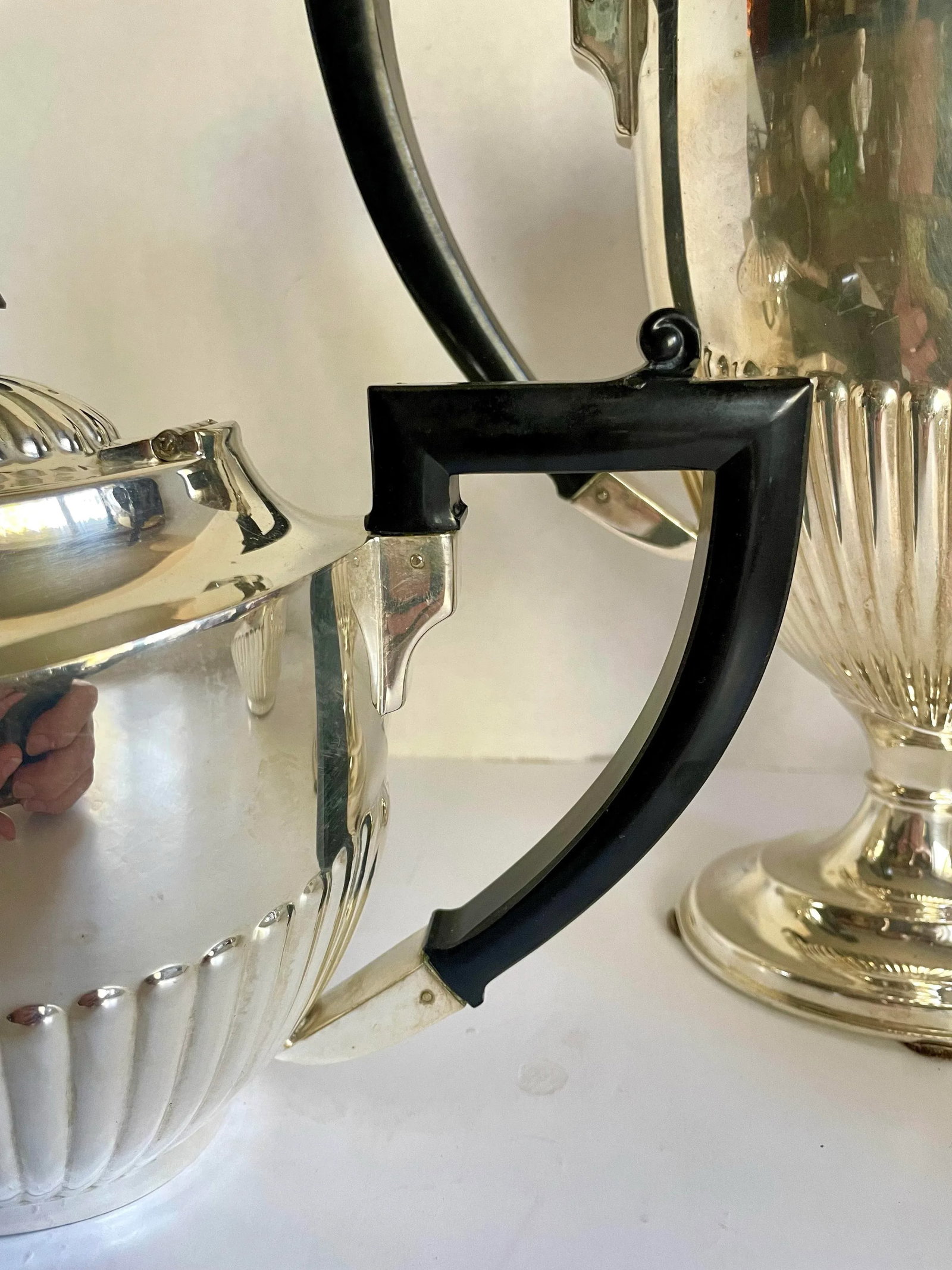 1920's Art Deco English Elkington & Co. Silver Plated Tea Service Set - 9