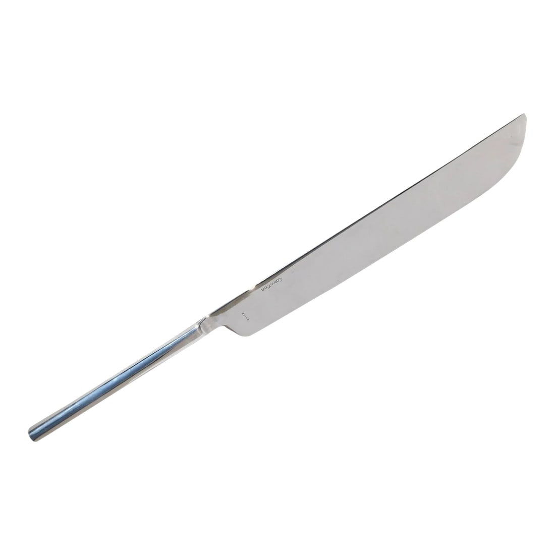 Large Stainless Blade Roast Carving Knife Ellipse: Large Stainless Blade Roast Carving Knife " Ellipse" vintage 1990s. Just a beautiful form and fell in the hand. Stainless Steel with electroplate. Long blade and balanced weight which is marked