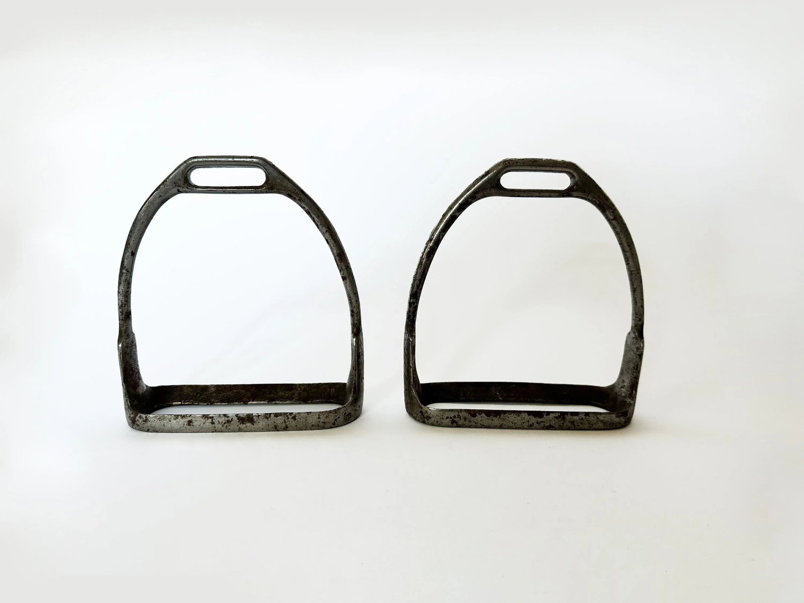 1918 Antique Us Cavalry Horse Saddle Stirrups, Set of 2 - 2