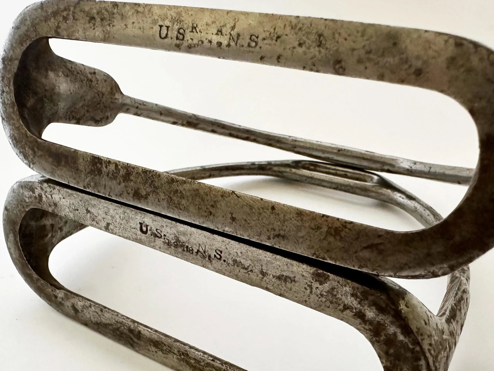 1918 Antique Us Cavalry Horse Saddle Stirrups, Set of 2 - 3