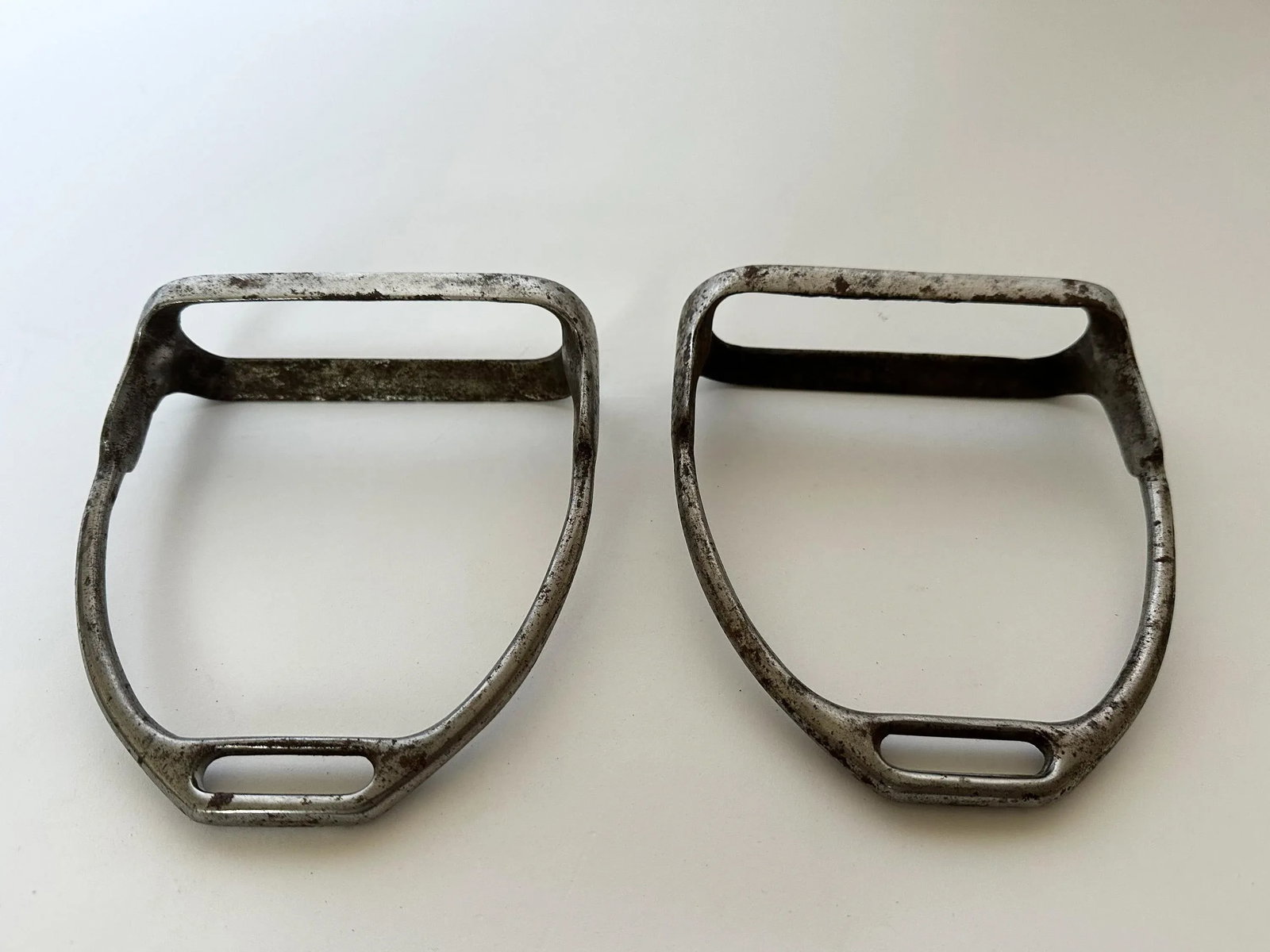 1918 Antique Us Cavalry Horse Saddle Stirrups, Set of 2 - 7