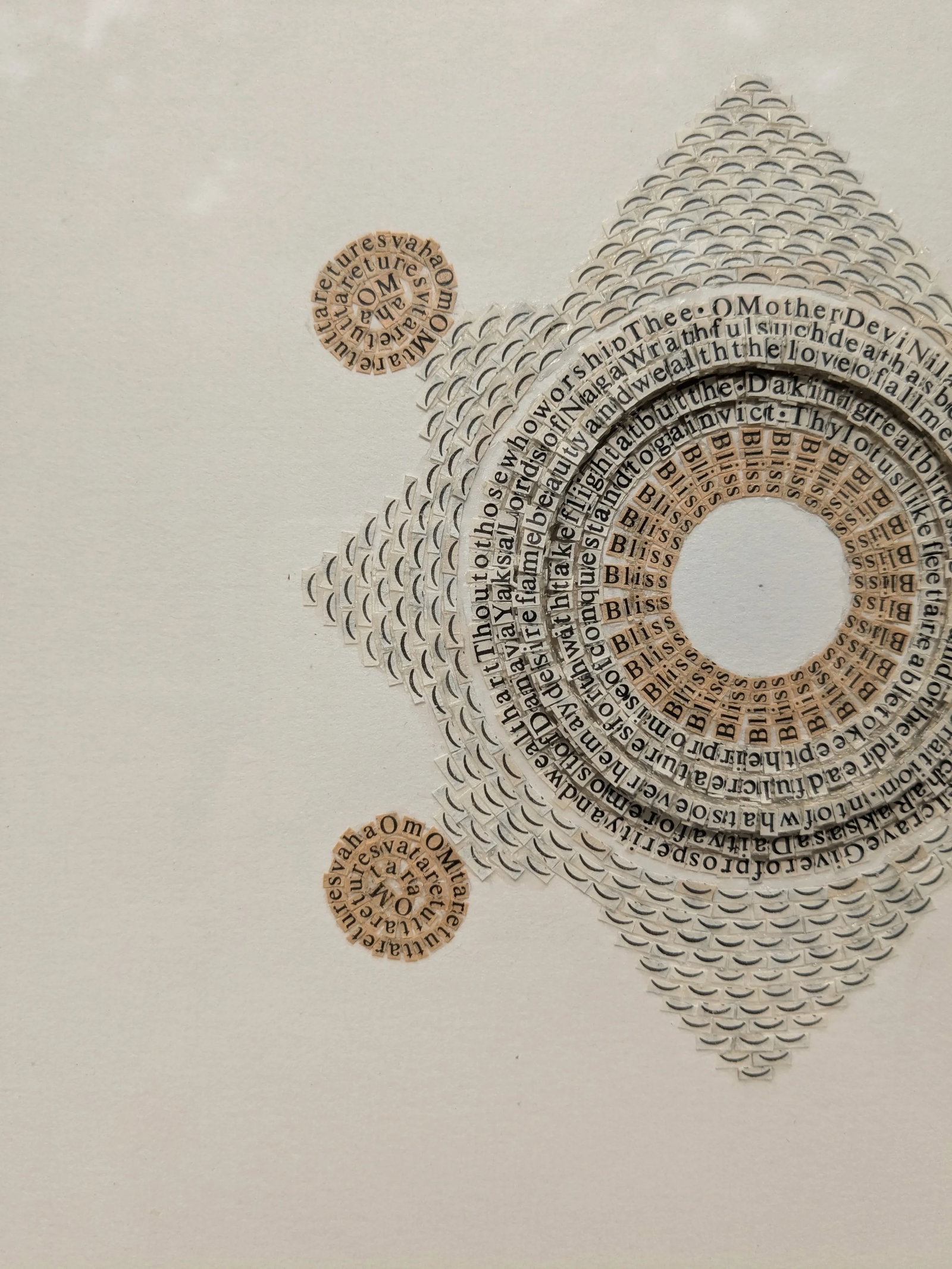Hymn to Tara by Meg Hitchcock – Framed Collage of Sacred Texts - 5