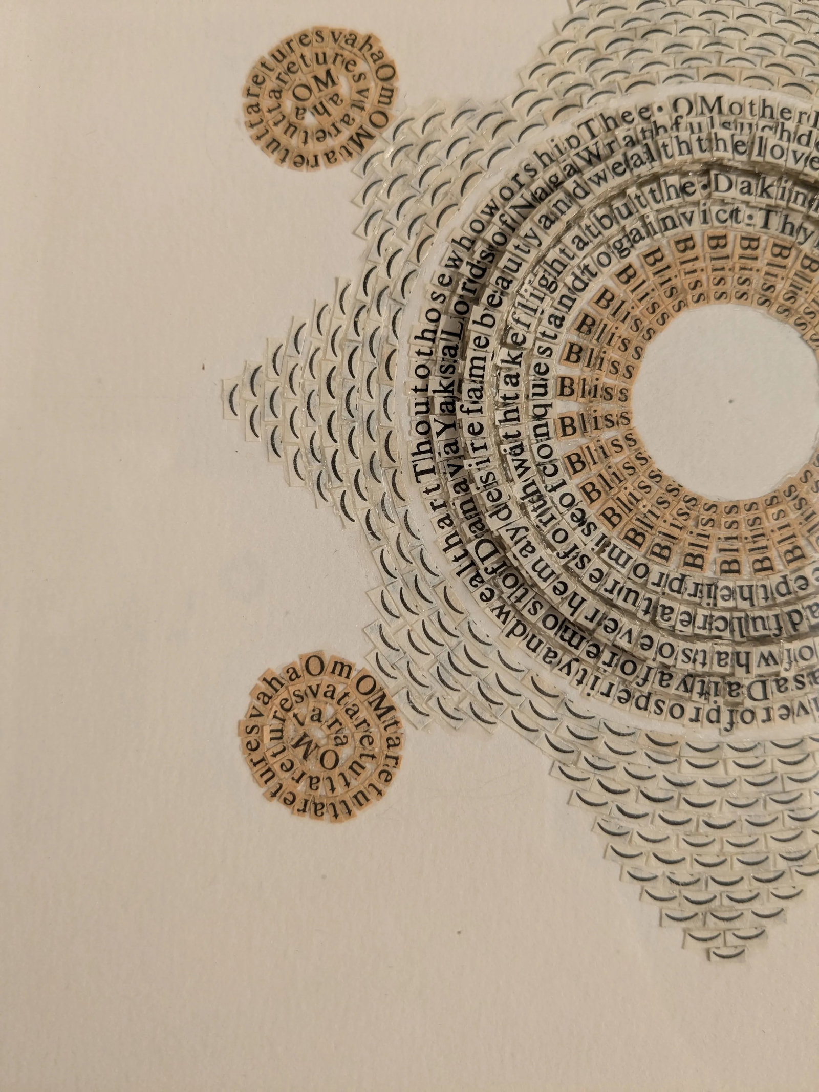 Hymn to Tara by Meg Hitchcock – Framed Collage of Sacred Texts - 6