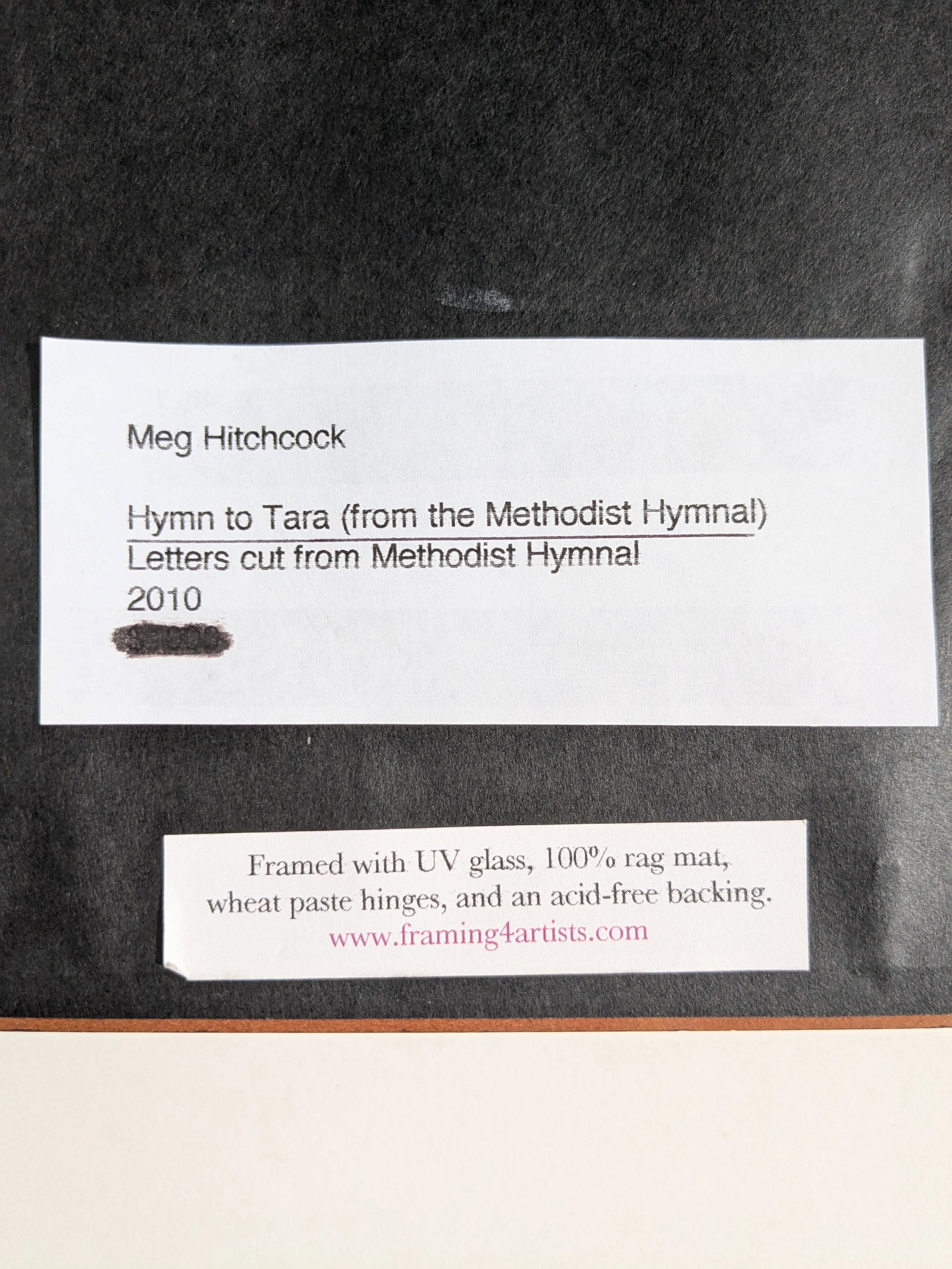 Hymn to Tara by Meg Hitchcock – Framed Collage of Sacred Texts - 8