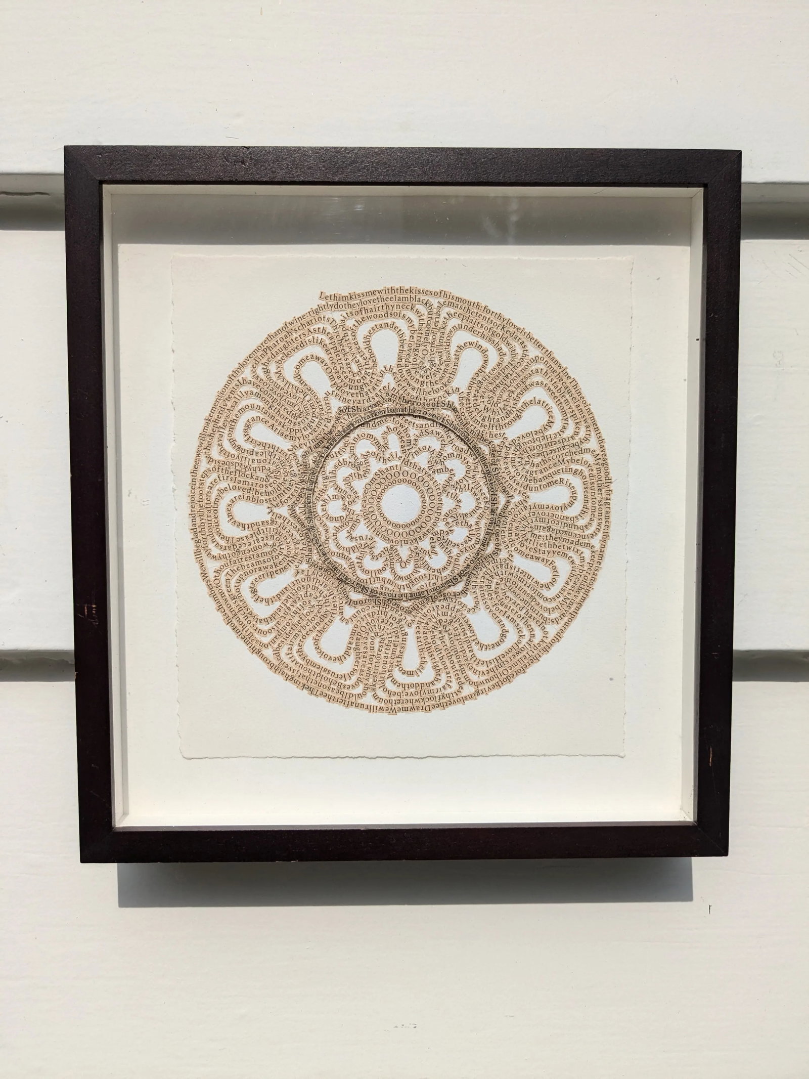 Rose of Sharon by Meg Hitchcock – Framed Collage of Sacred Texts - 2