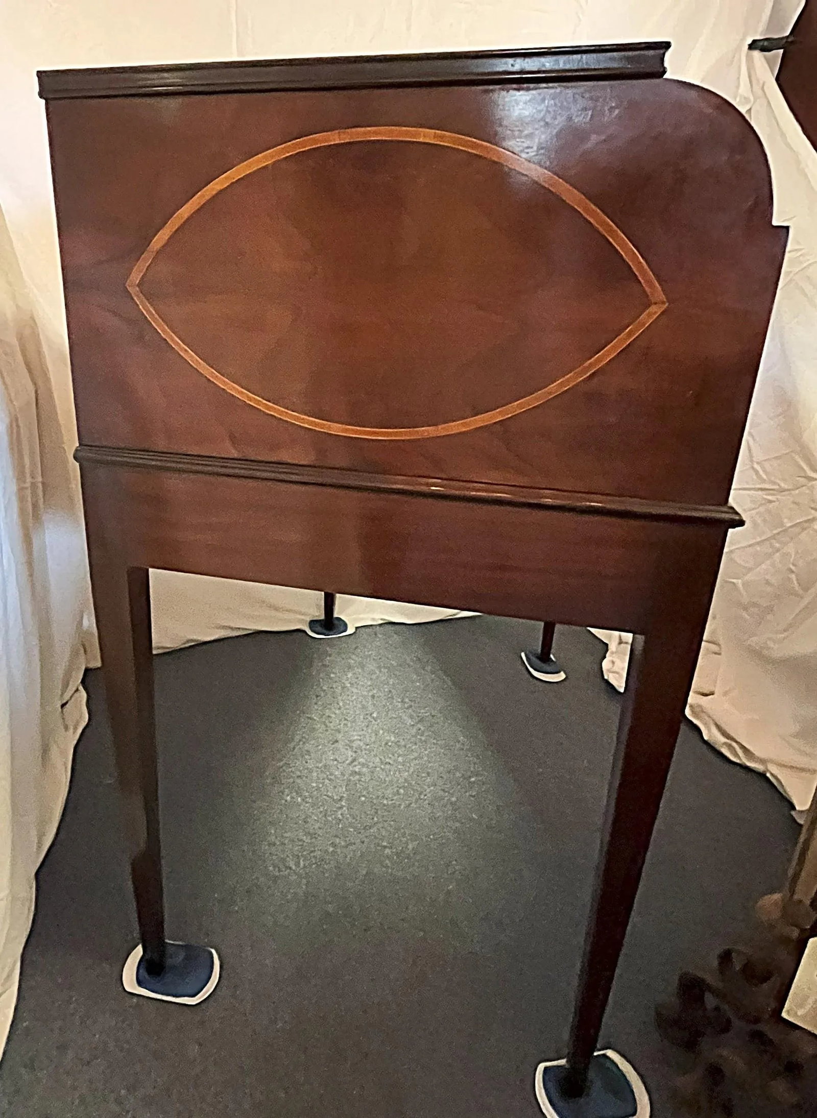 Rare 1930's Numbered Charak Furniture Hepplewhite Revival Rolltop Desk - 6