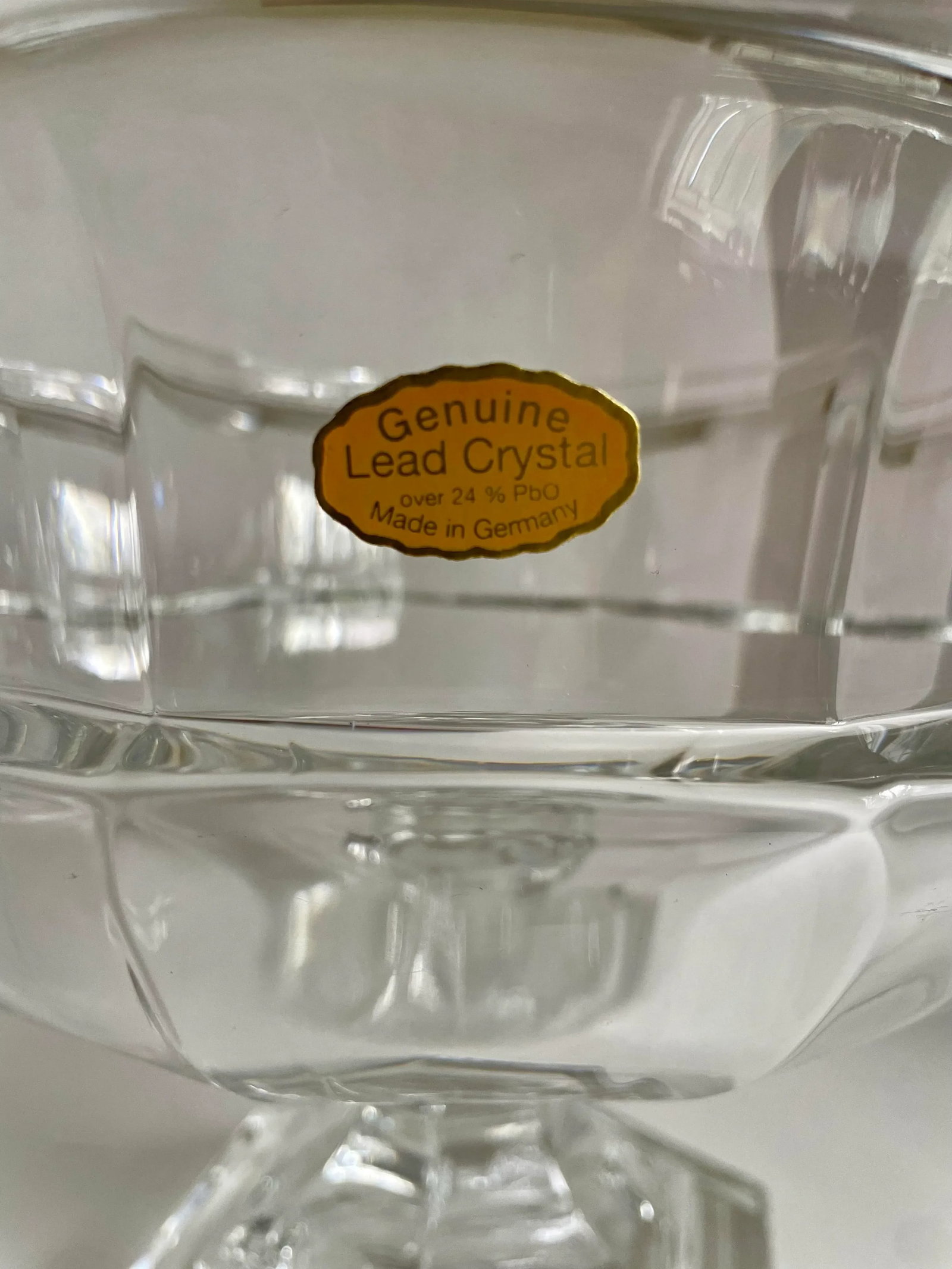 1950's Art Deco Crystal Pedestal Centerpiece Bowl - 6