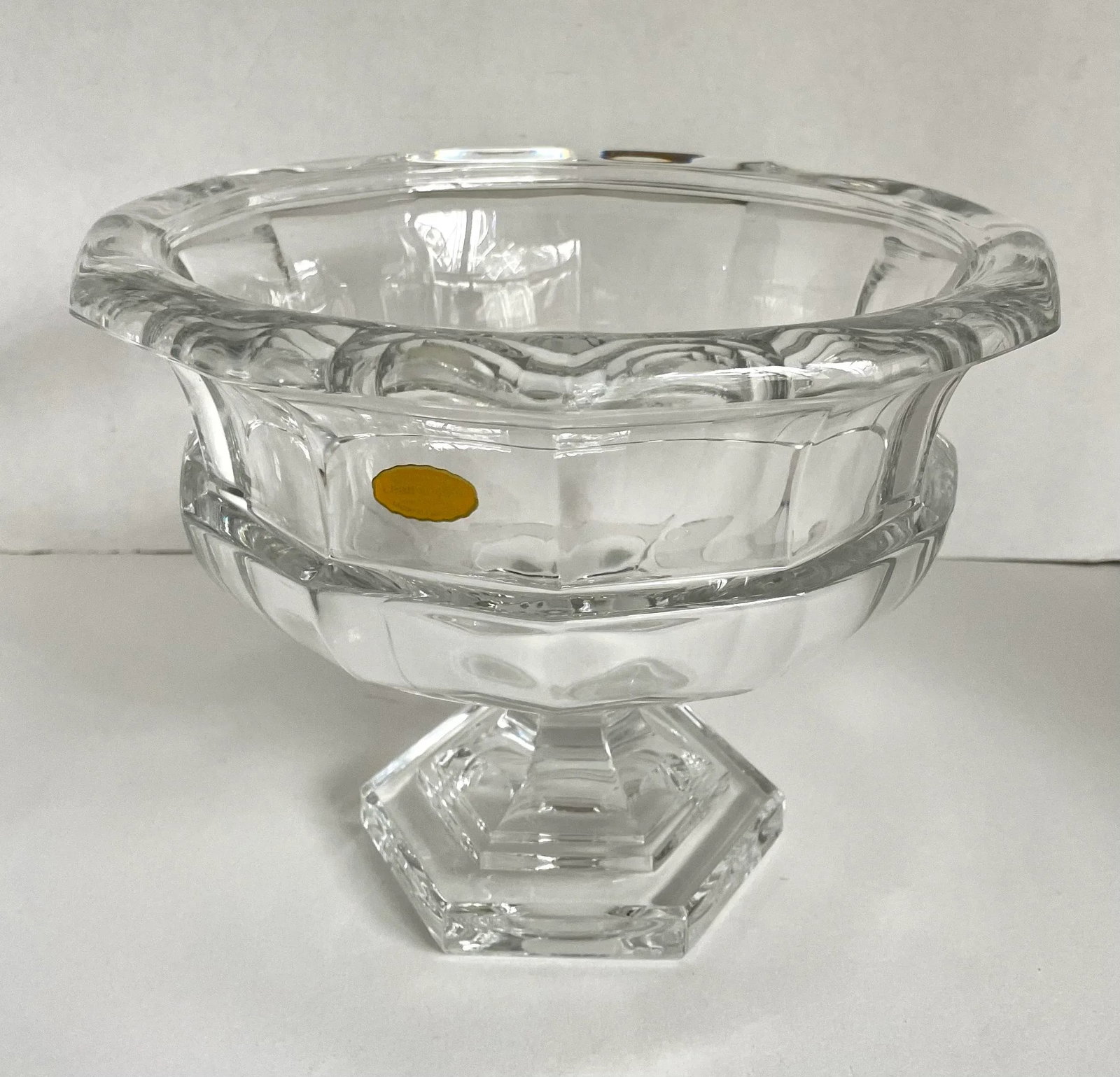 1950's Art Deco Crystal Pedestal Centerpiece Bowl - 7