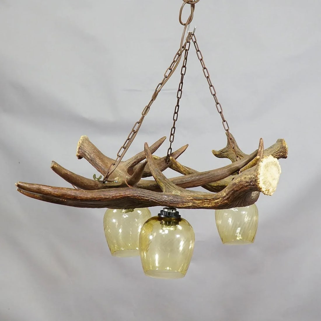 Rustic Antler Lamp With Elk Antlers - 4