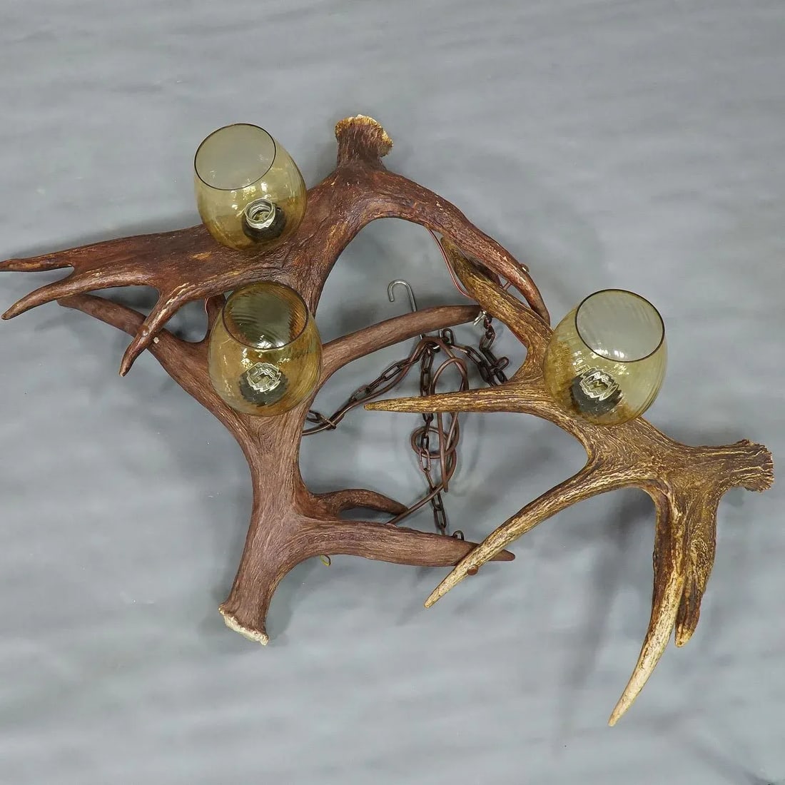 Rustic Antler Lamp With Elk Antlers - 5