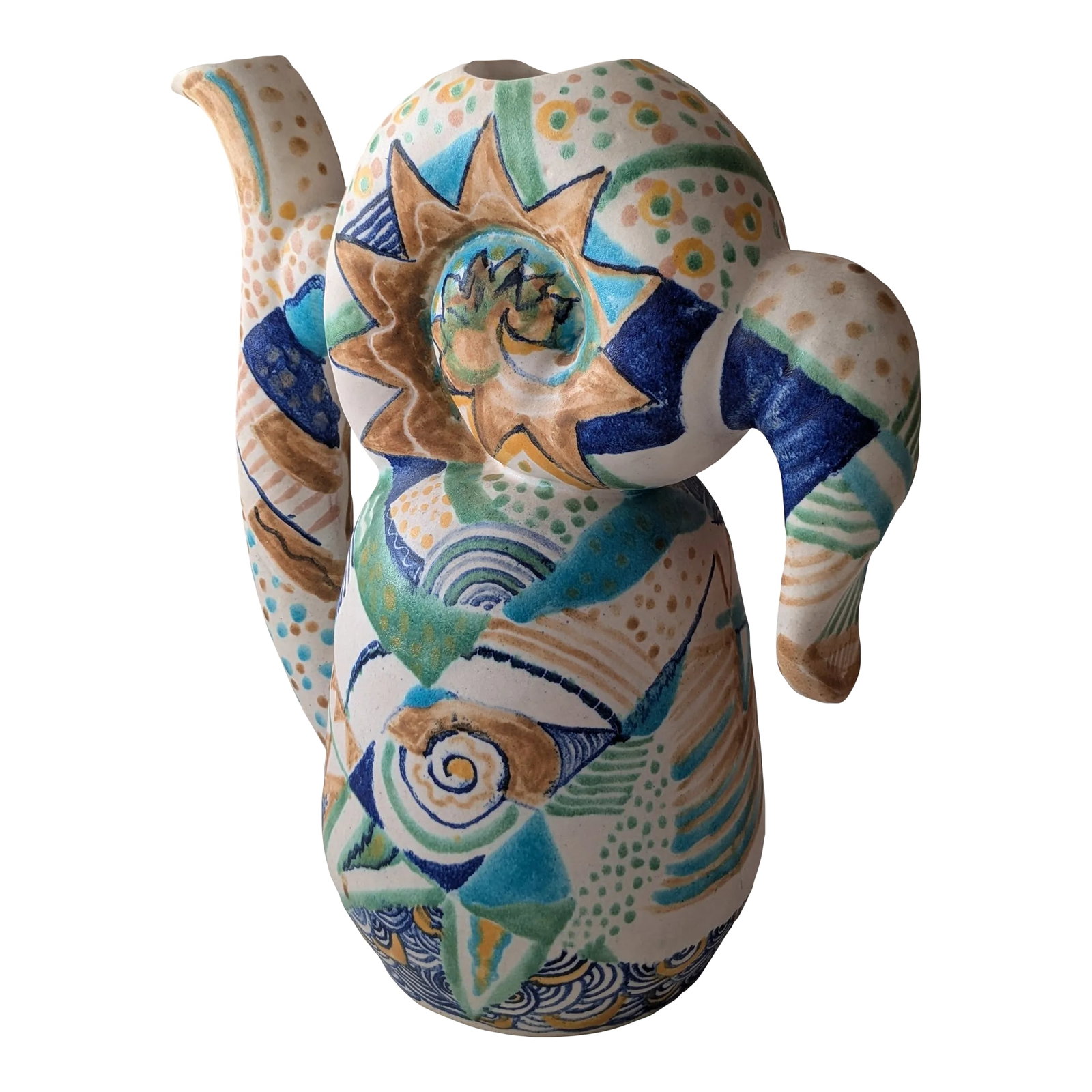 Late 20th Century Artist Made Large Ceramic Pottery Vessel (1 of 10)