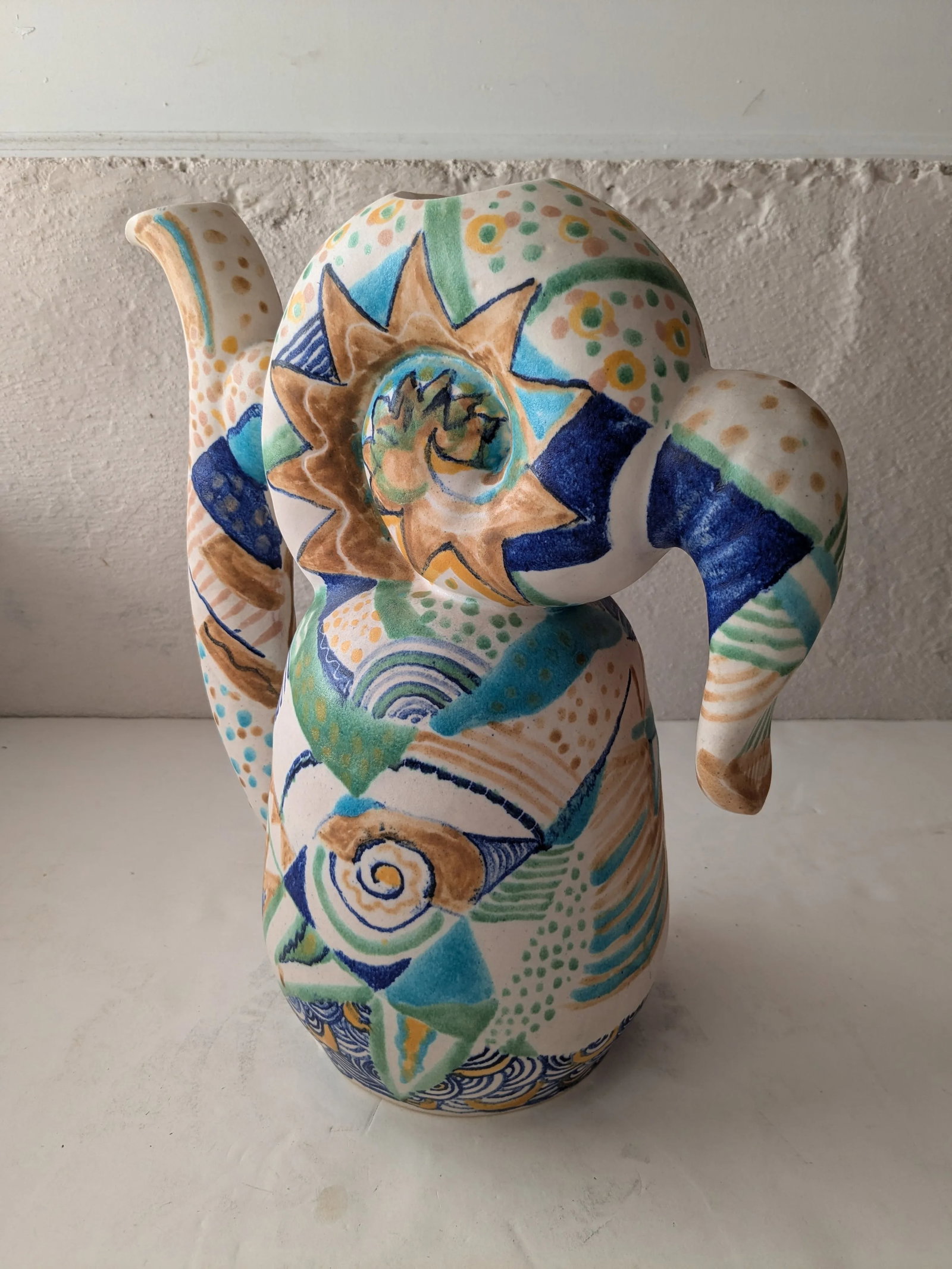 Late 20th Century Artist Made Large Ceramic Pottery Vessel - 5