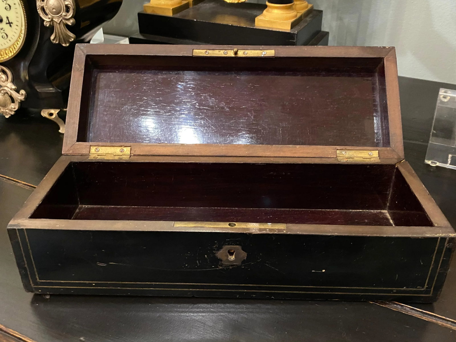 Napoleon III Ebonized Box With Mother of Pearl Inlay - 3