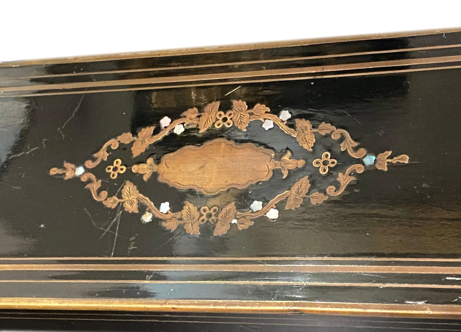 Napoleon III Ebonized Box With Mother of Pearl Inlay - 5