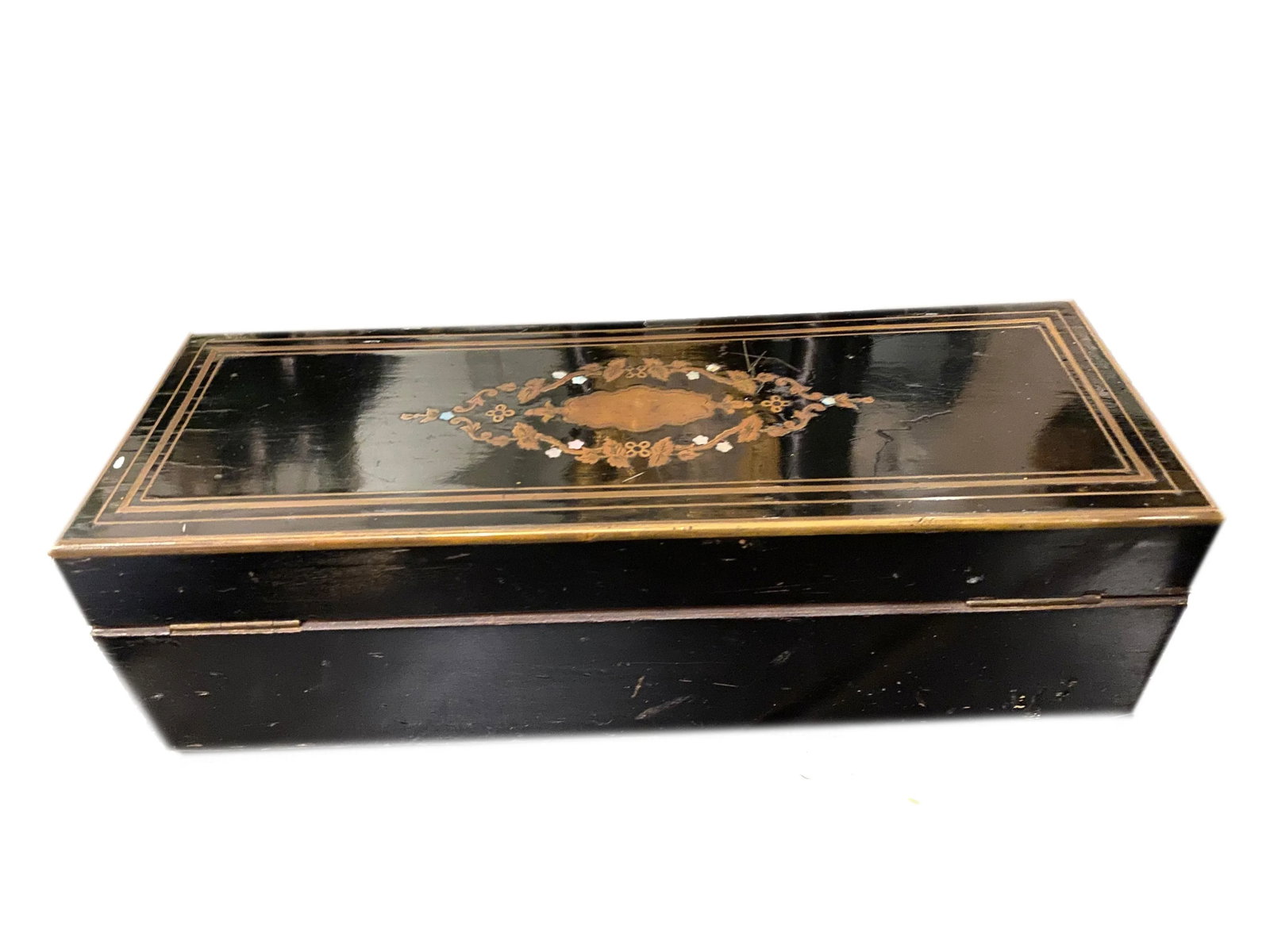 Napoleon III Ebonized Box With Mother of Pearl Inlay - 6