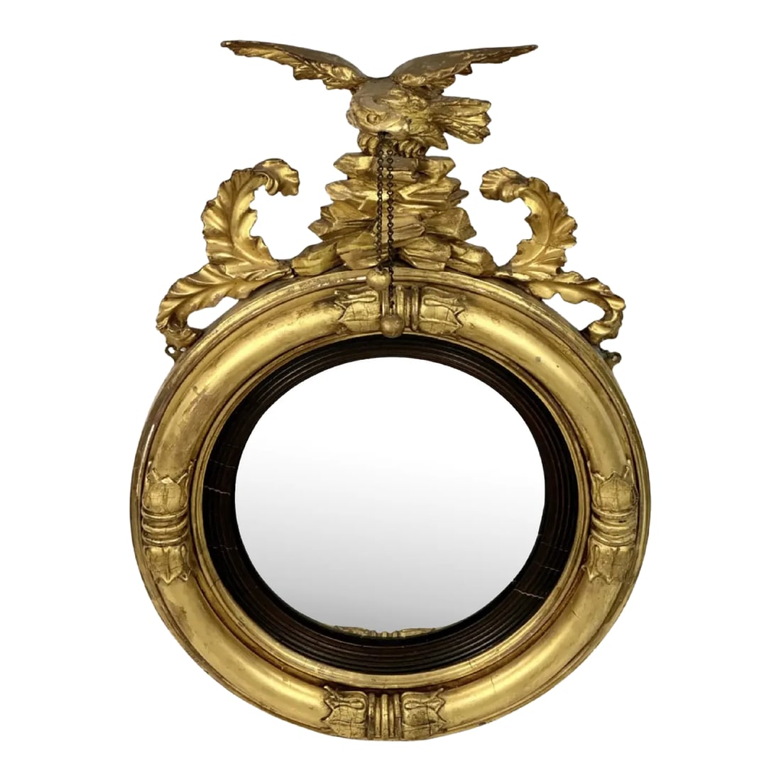Georgian Giltwood Convex Mirror With an Eagle (1 of 11)