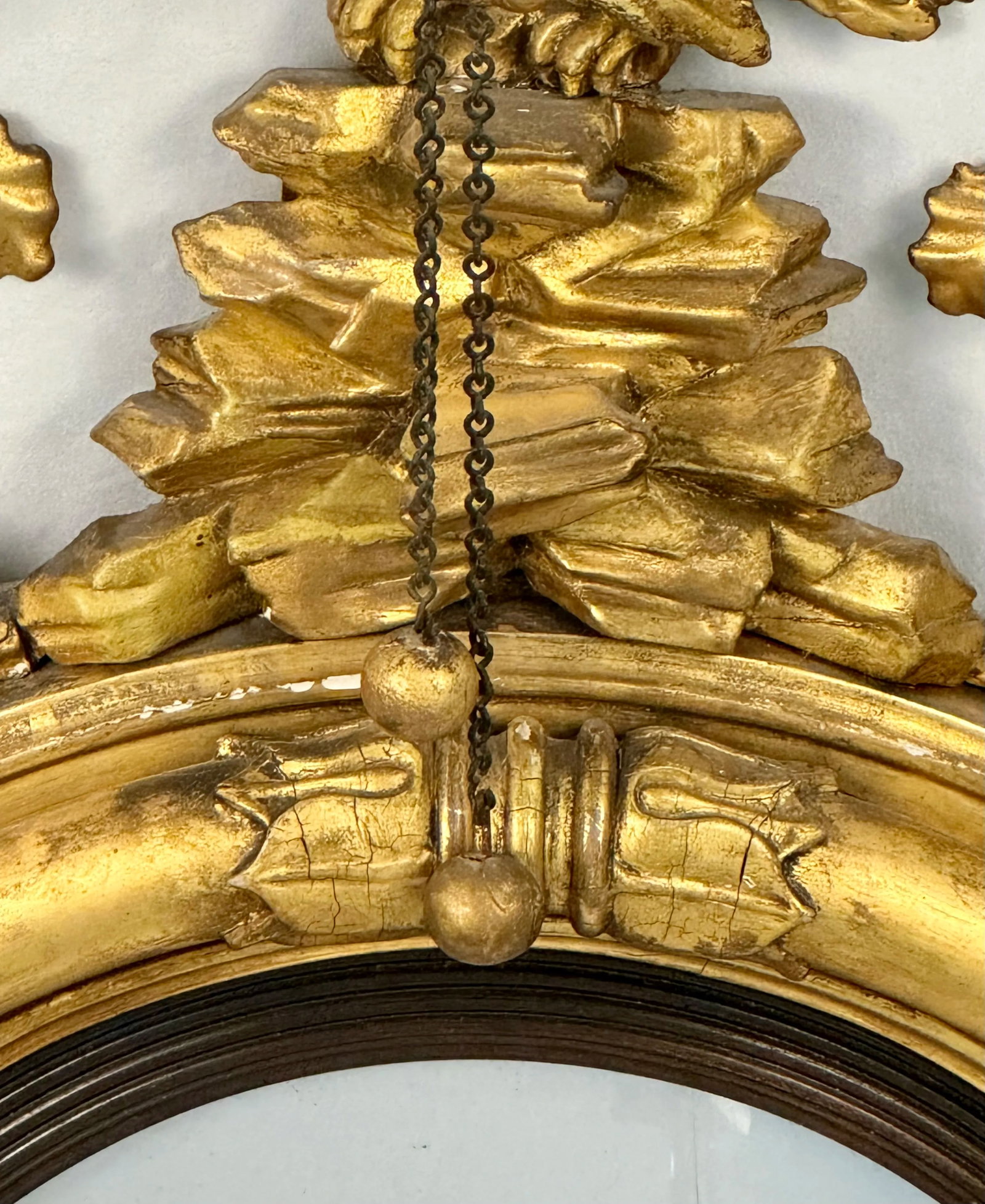 Georgian Giltwood Convex Mirror With an Eagle - 4