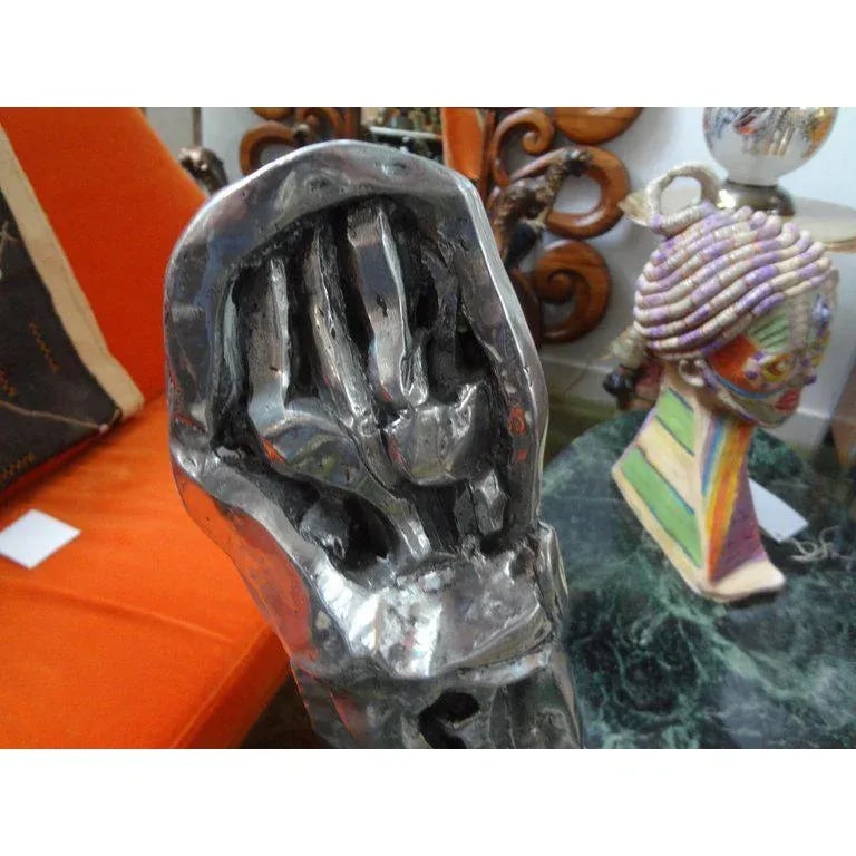 1970's Vintage Gary Brandt Signed Abstract Brutalist Sculpture - 9