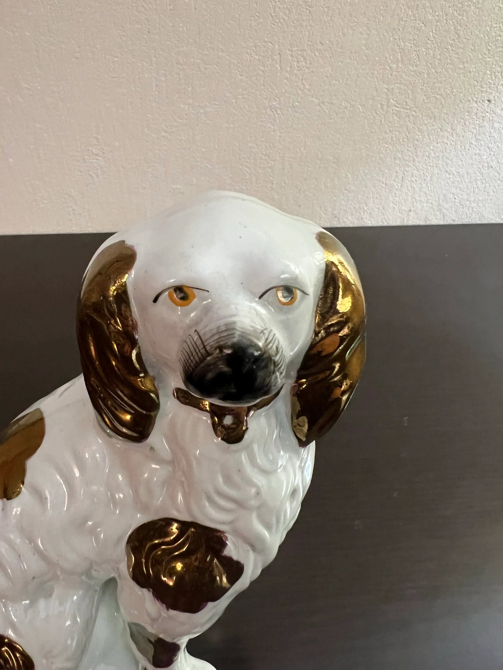 Antique Copper Lustre Decorated Staffordshire Dog, Circa 1860's - 2