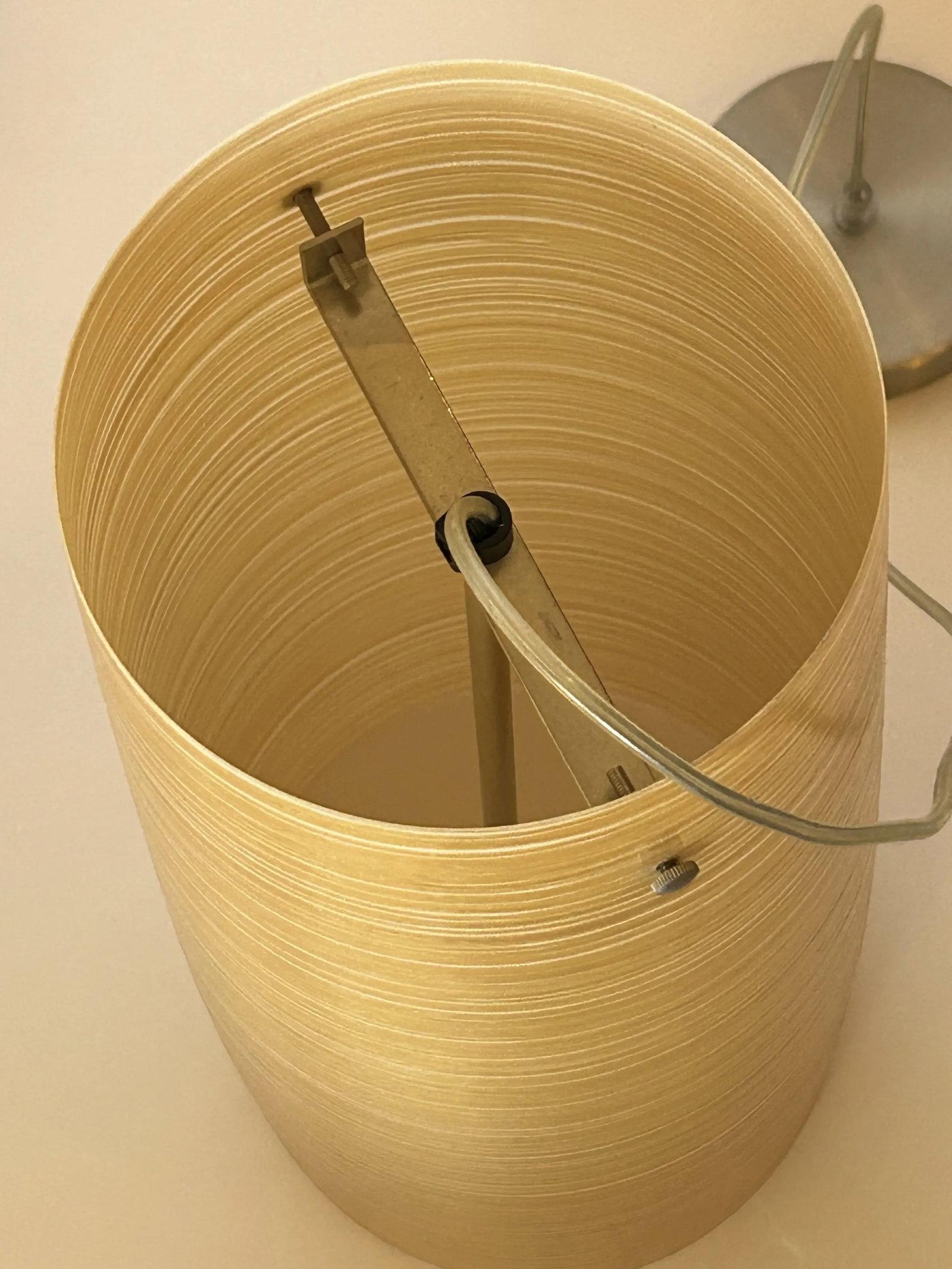 Foscarini Murano Sleek Gold & Cream Striated Fiberglass Large Pendants -Set of 3 - 9
