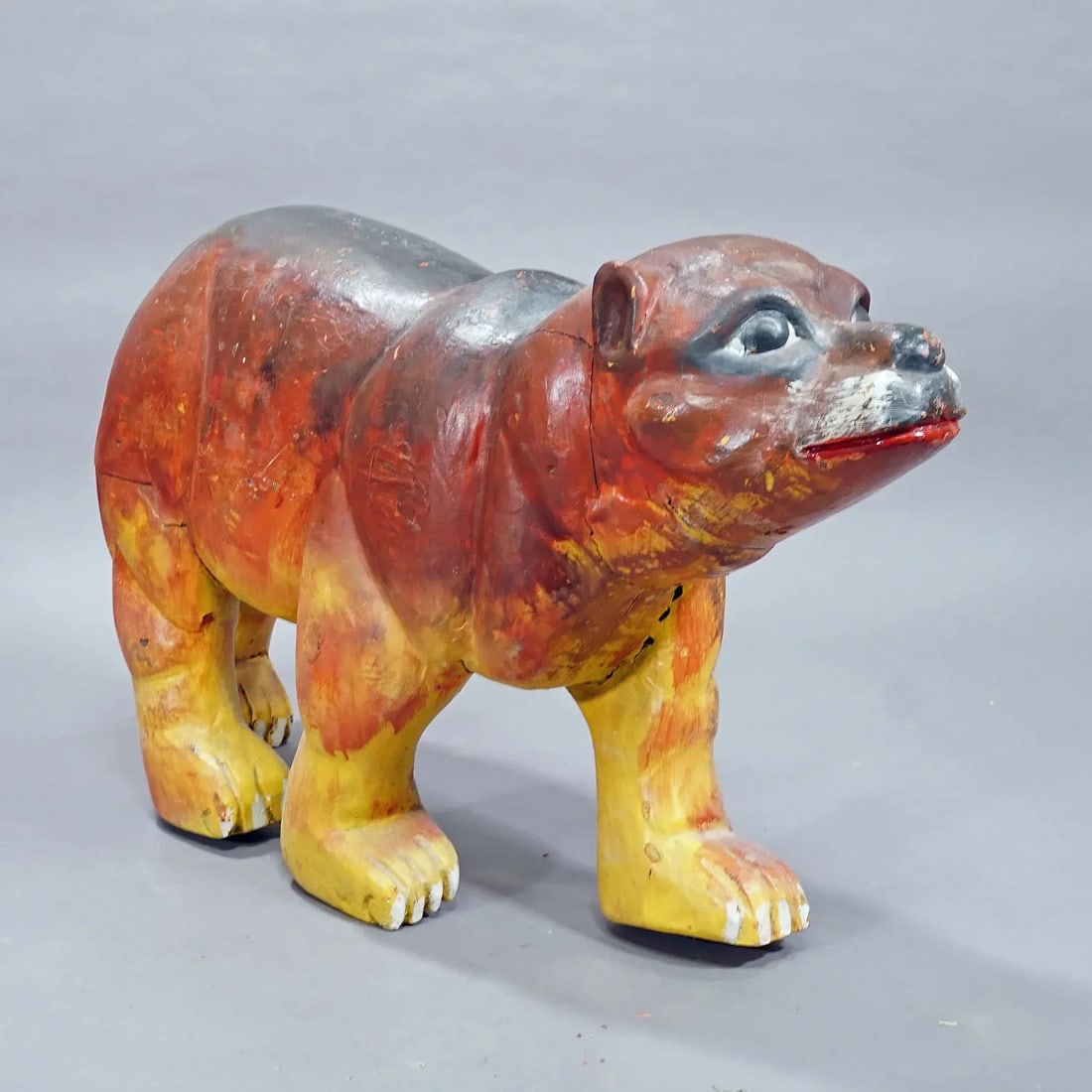 Rare Antique Children Carousel Bear, Germany Early 20th Century - 2
